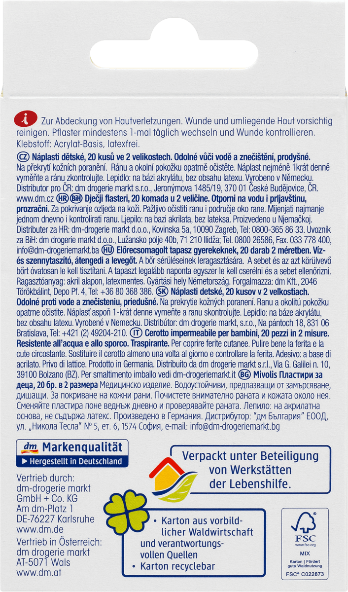 Pflasterstrips für Kinder, 20 St