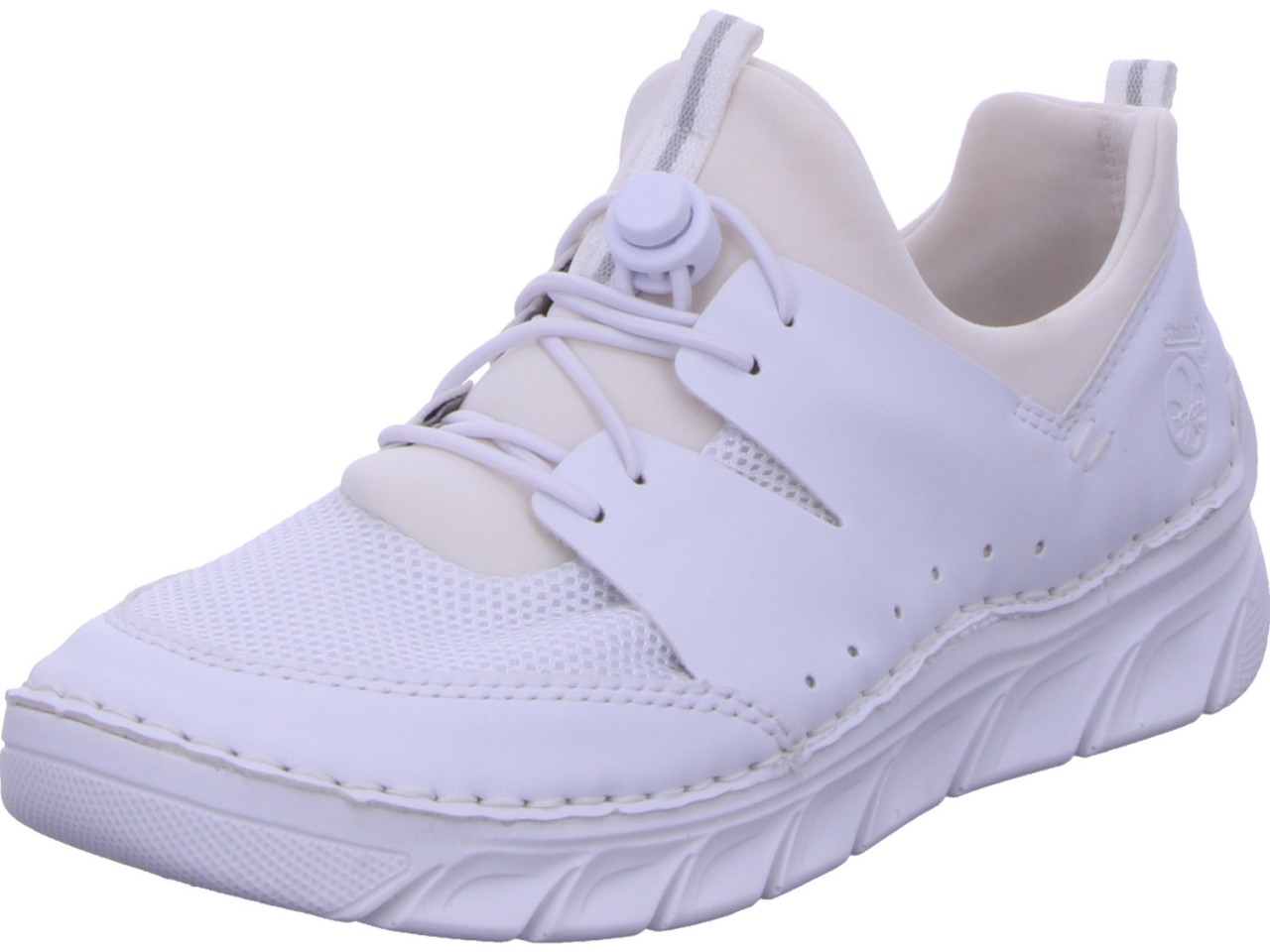 RIEKER Sportliche Slipper weiss