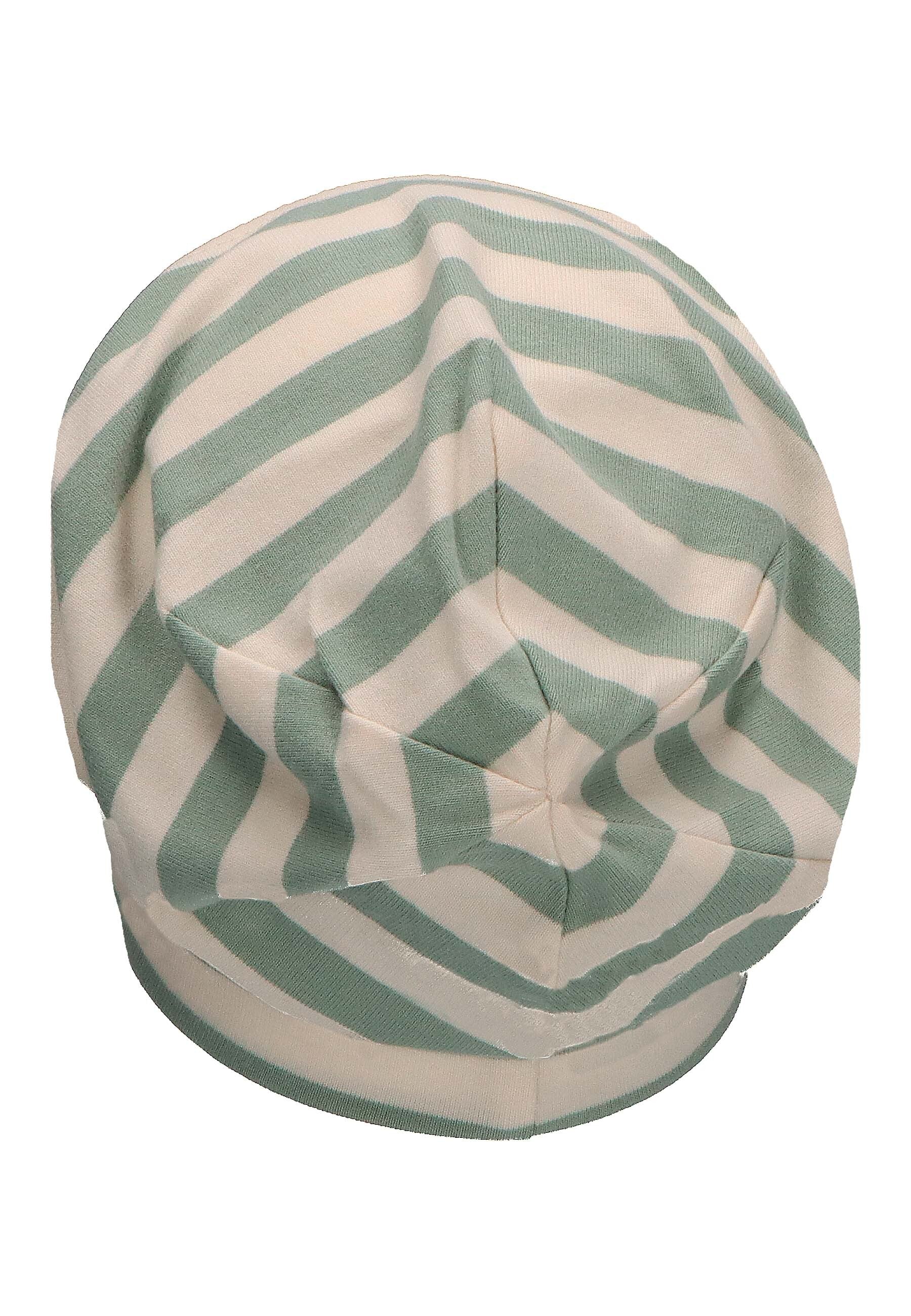 GOTS Slouch-Beanie aus Jersey (Bio) mit Streifen