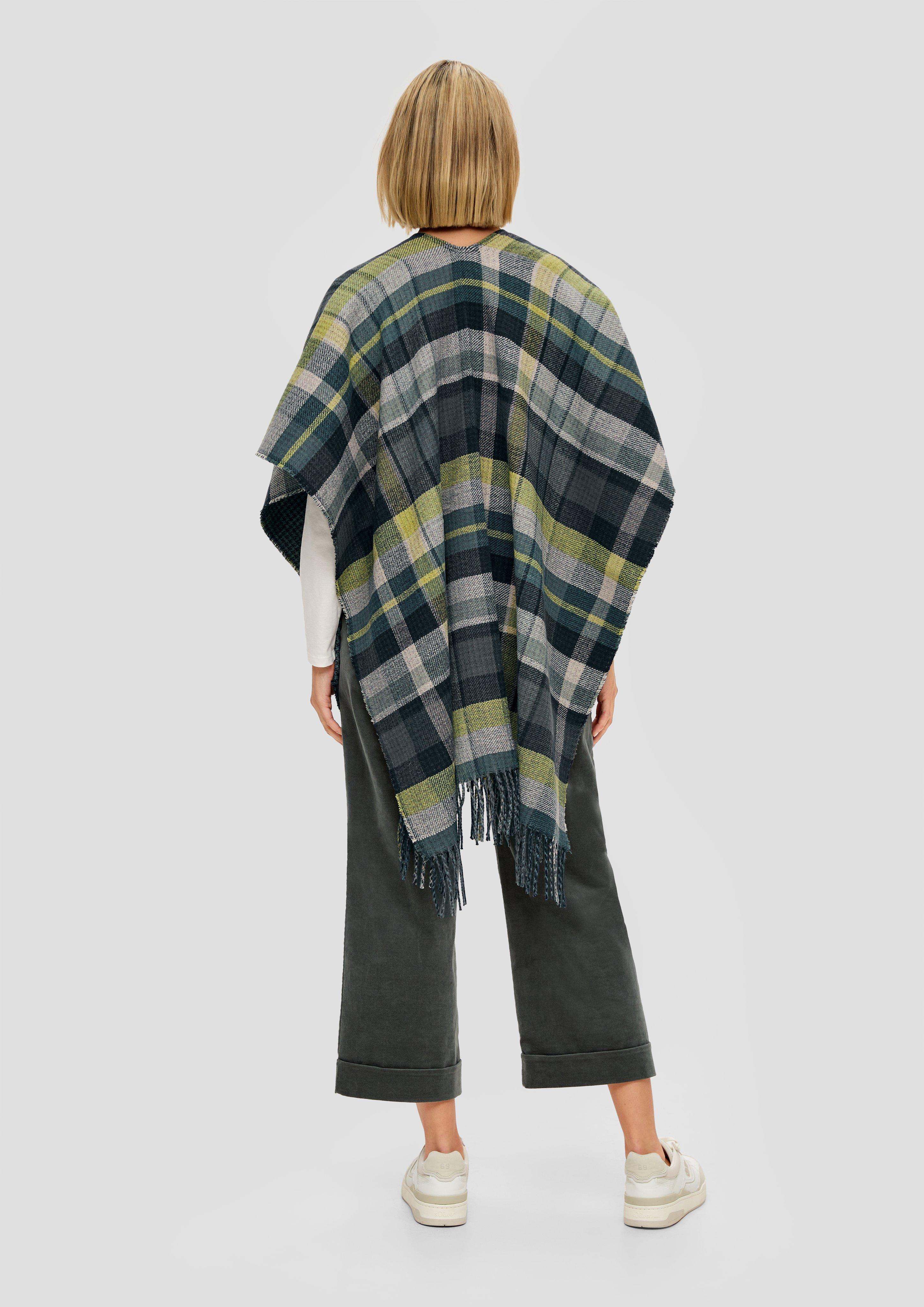 Poncho mit Fransen  2140510-67N8