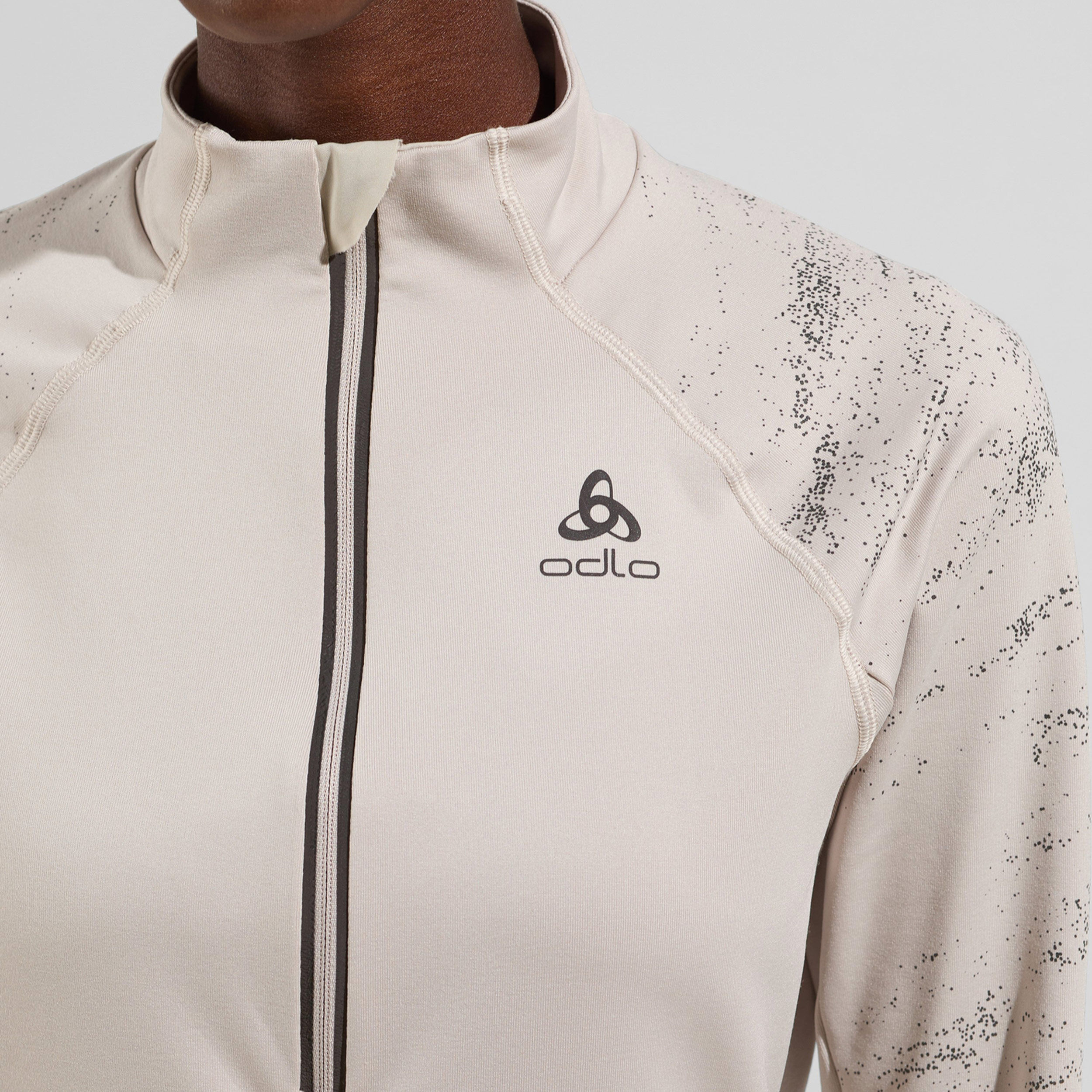 Zeroweight Ceramiwarm Reflective Mid Layer Half-Zip Lauftop Damen - Hellgrau
