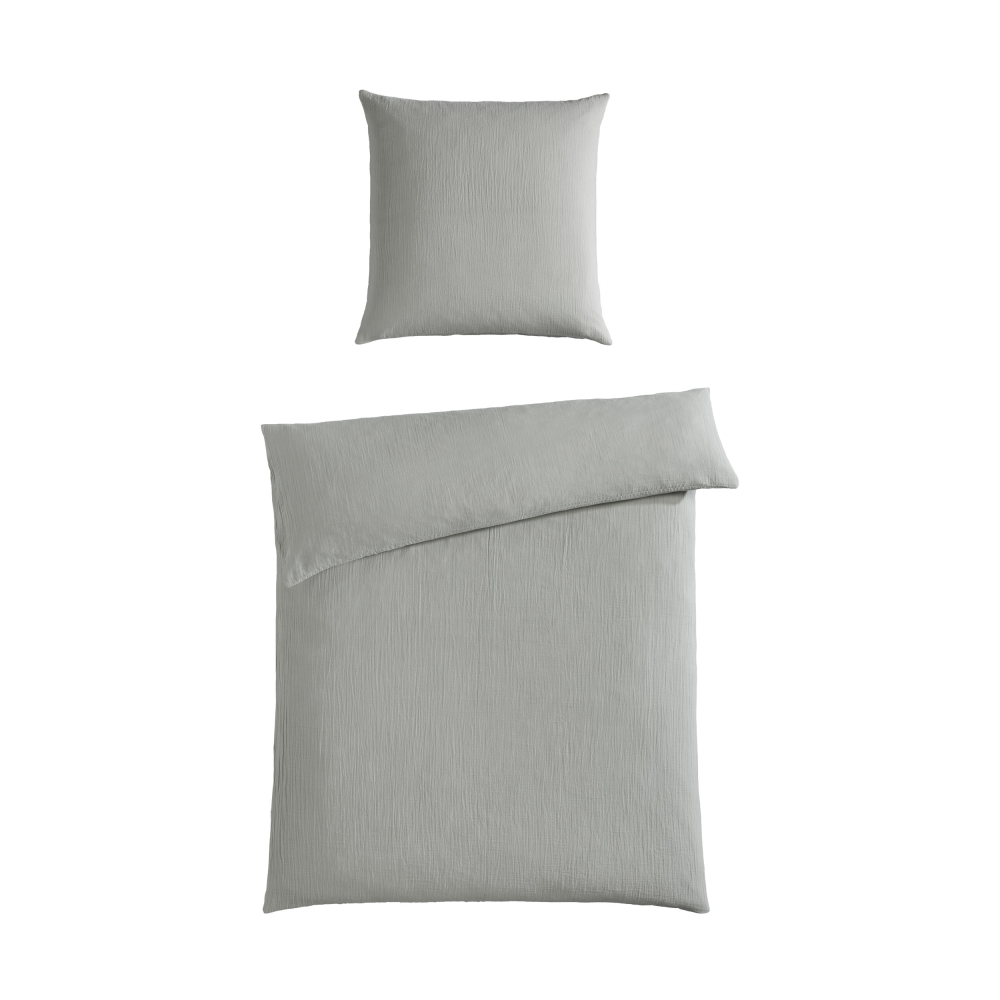 Bettwäsche Musselin silber