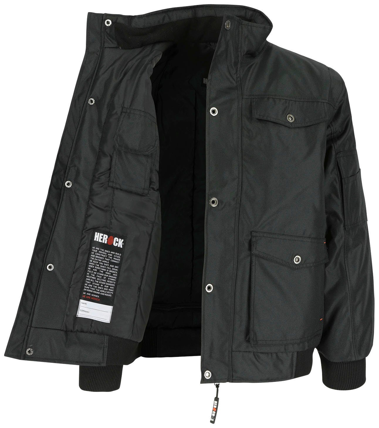 Herock Arbeitsjacke Balder Jacke Atmungsaktive, wasserabweisende & winddichte Jacke mit vielen Taschen