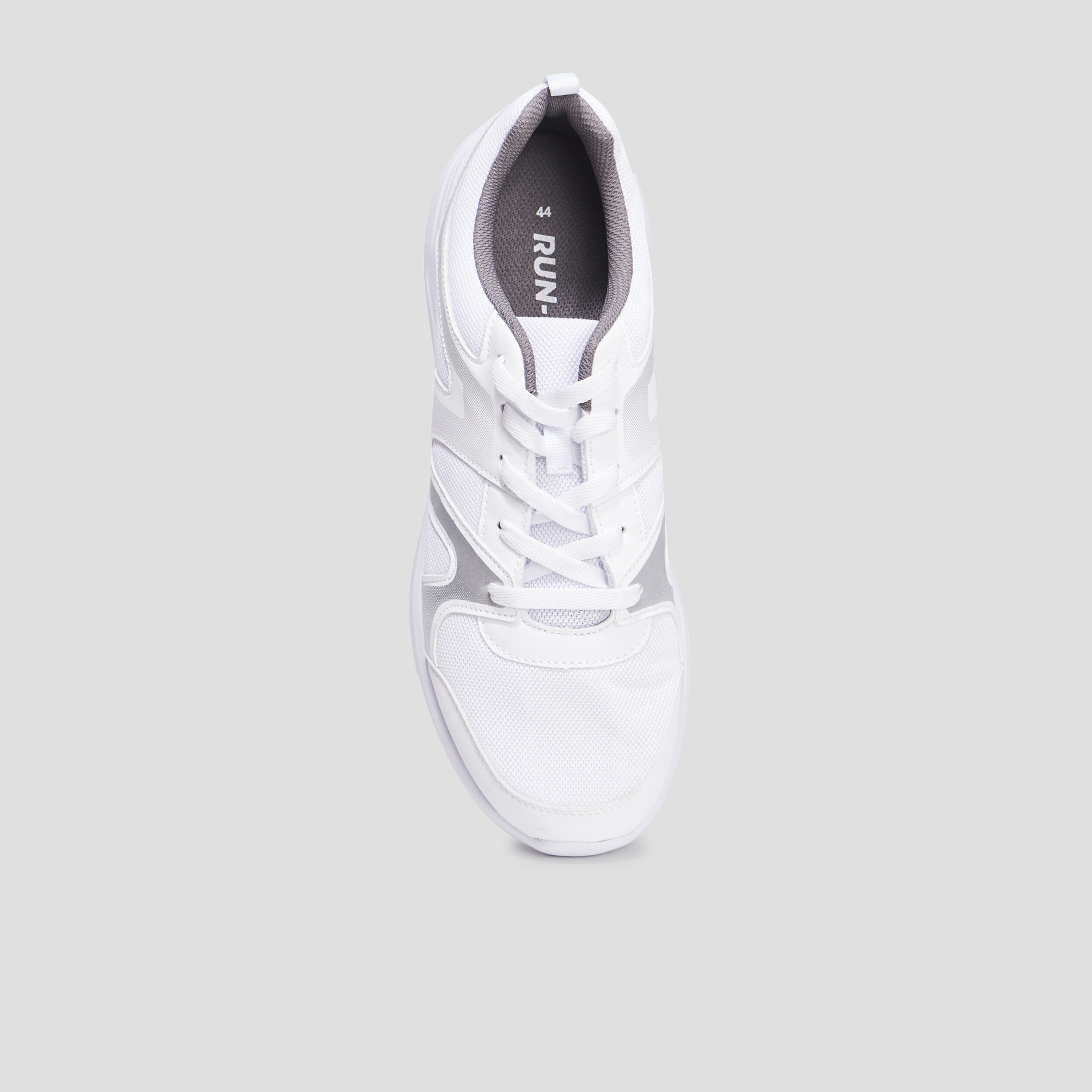 Baskets running à lacets Rexited blanc homme | La Halle