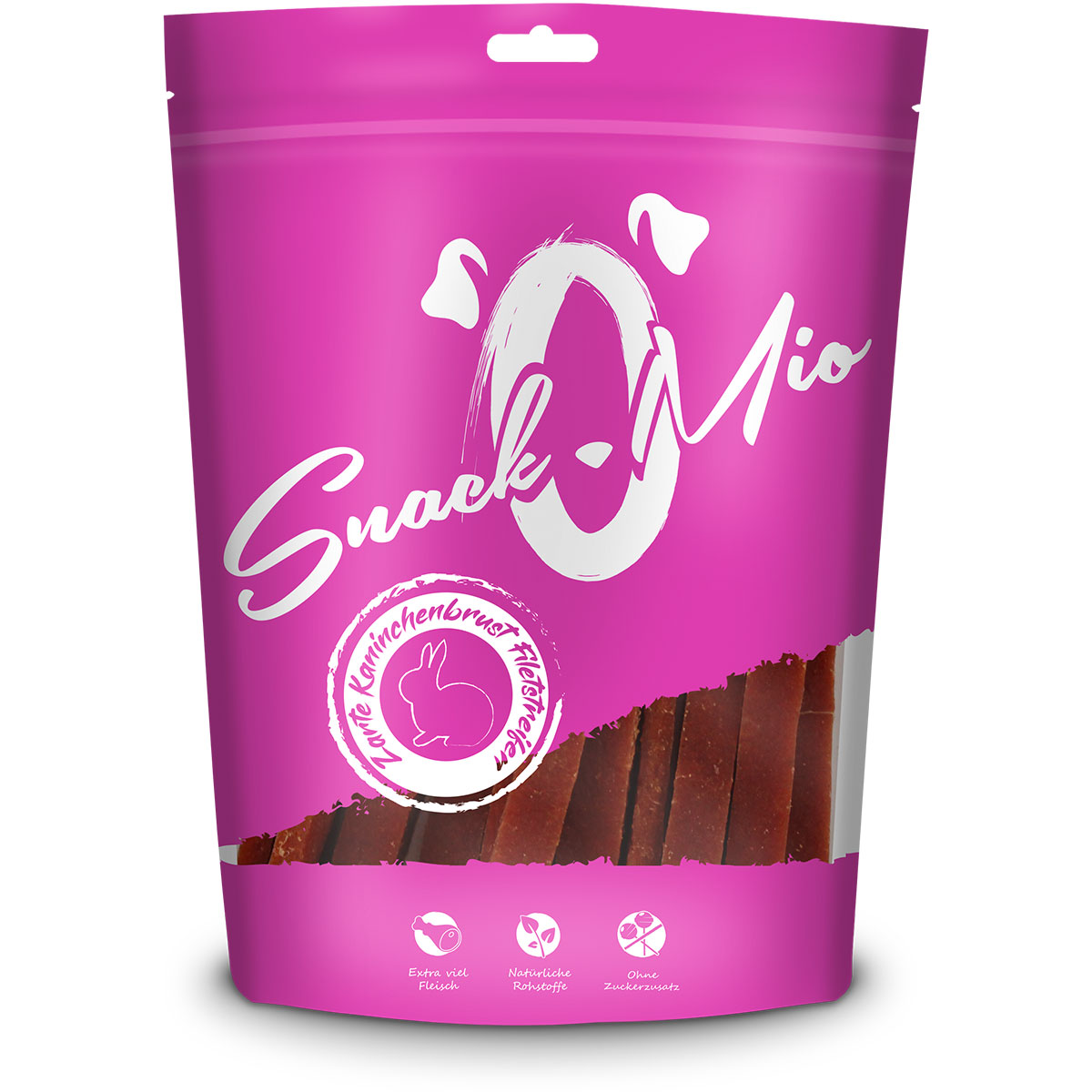 SnackOMio - zarte Kaninchenbrust Filetstreifen bei ZooRoyal