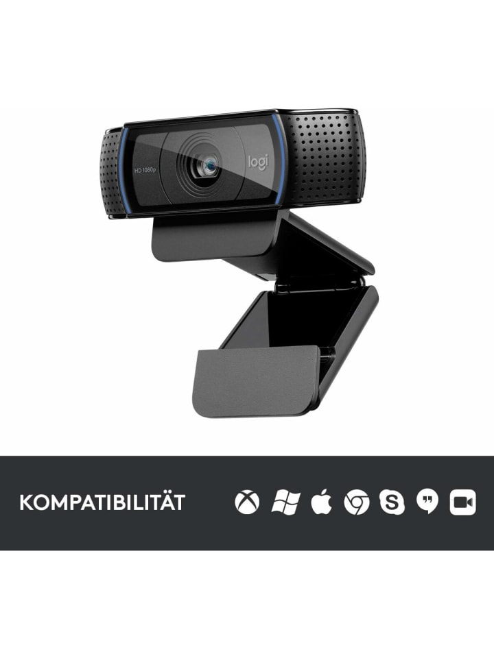 Logitech Erstklassige Webcam C920 mit 1080p Full-HD - gestochen in Schwarz günstig kaufen onesize