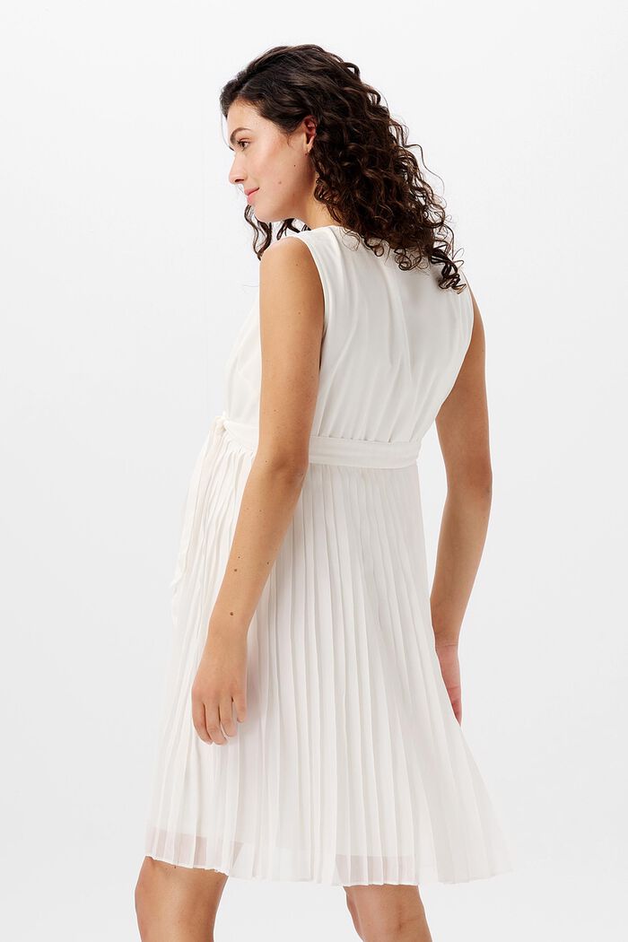 Plissiertes Jerseykleid mit Bindegürtel