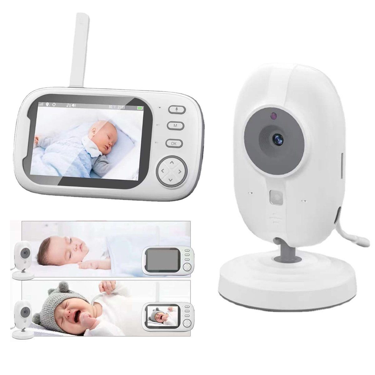 Welikera Babyphone Babyphone mit Kamera 3,5