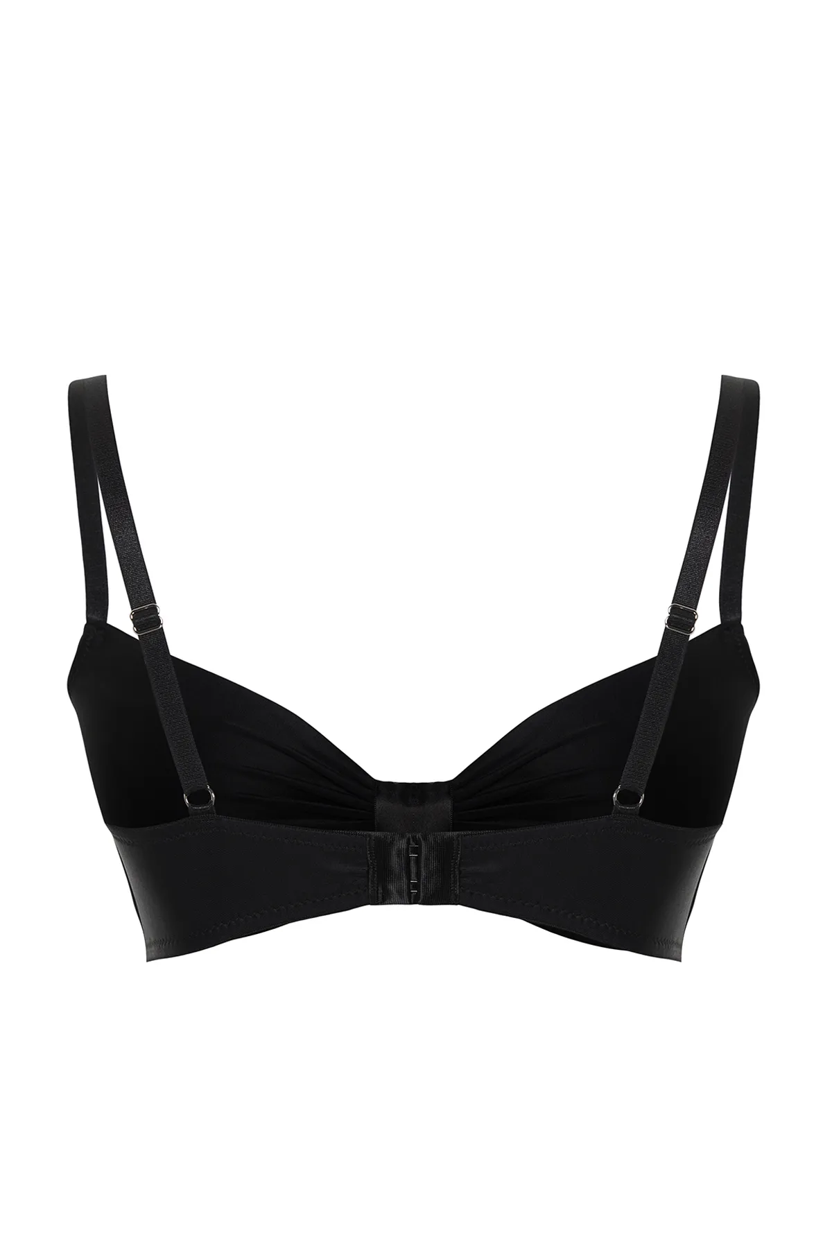 Trendyol Collection  Schwarzer Strick-BH ThmSS24SU00057 aus Polyamid ohne Überzug mit Seilträger und Seildetails