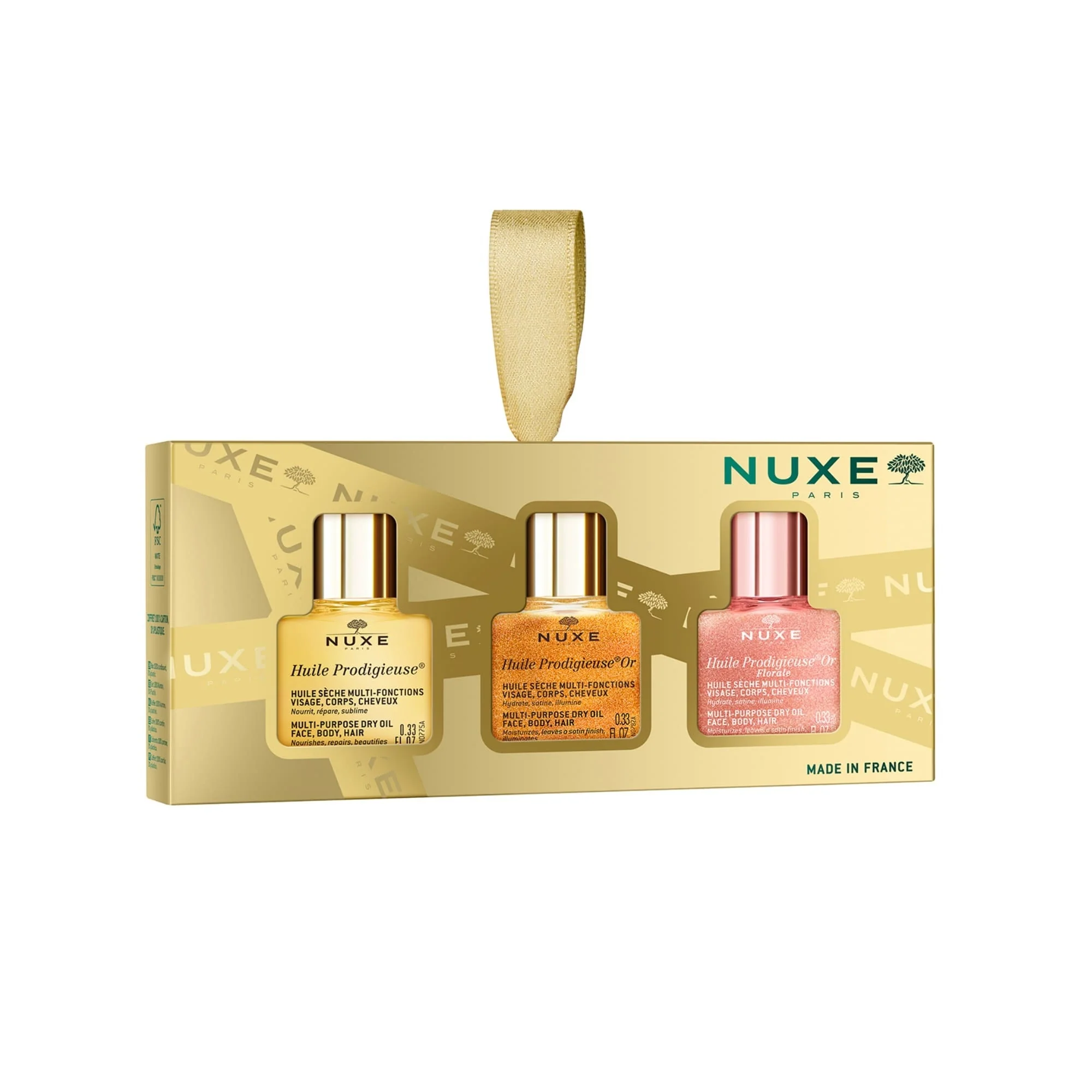 Huile Prodigieuse Mini-Geschenkset Huile Prodigieuse® – Geschenksets für Gesicht und Körper, pflegendes Gesichtsöl, Körperöl