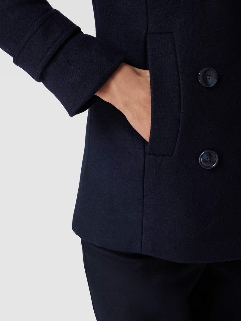 Jacke mit doppelreihiger Knopfleiste Modell 'CABAN' in marineblau