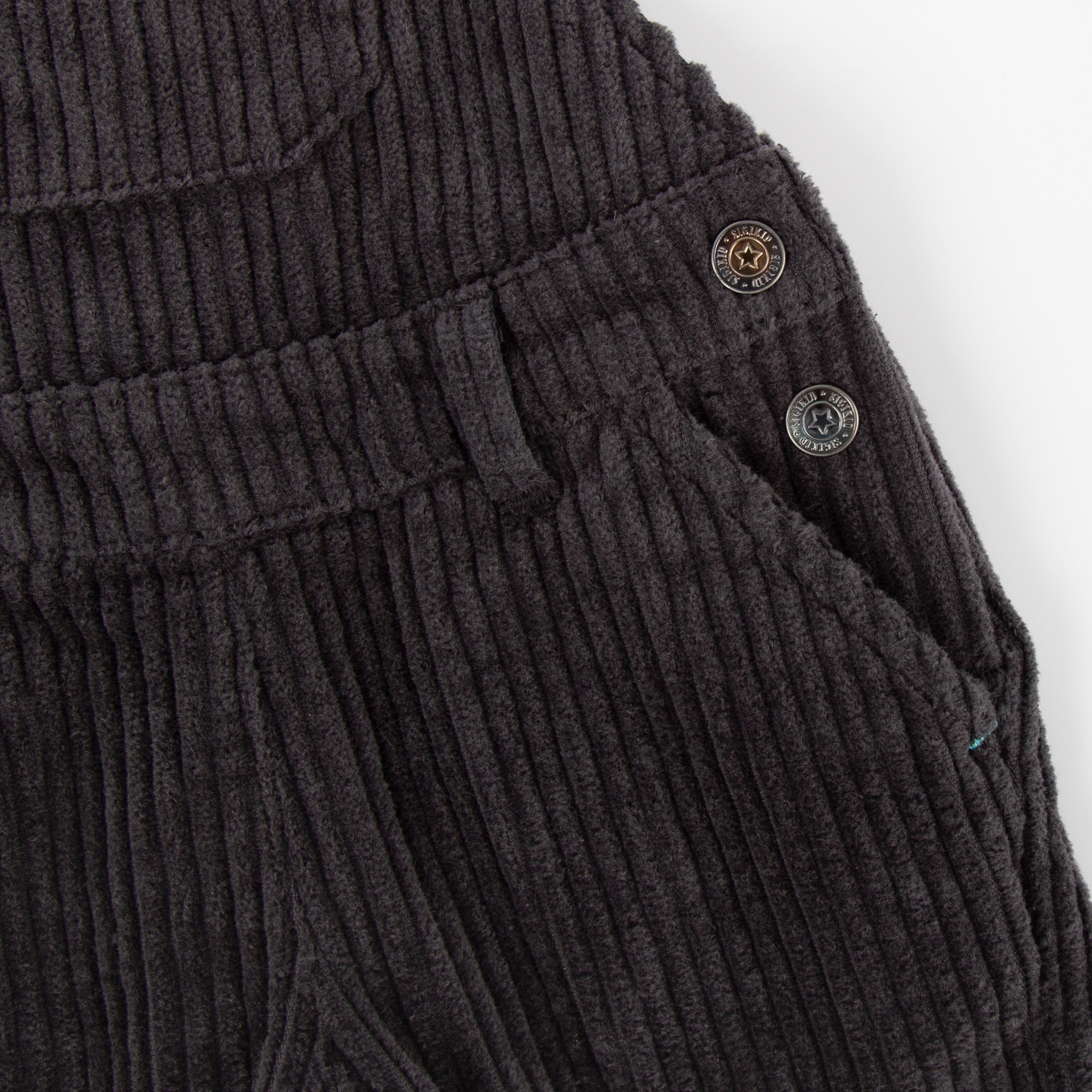 Dunkelgraue Baby Cord Latzhose