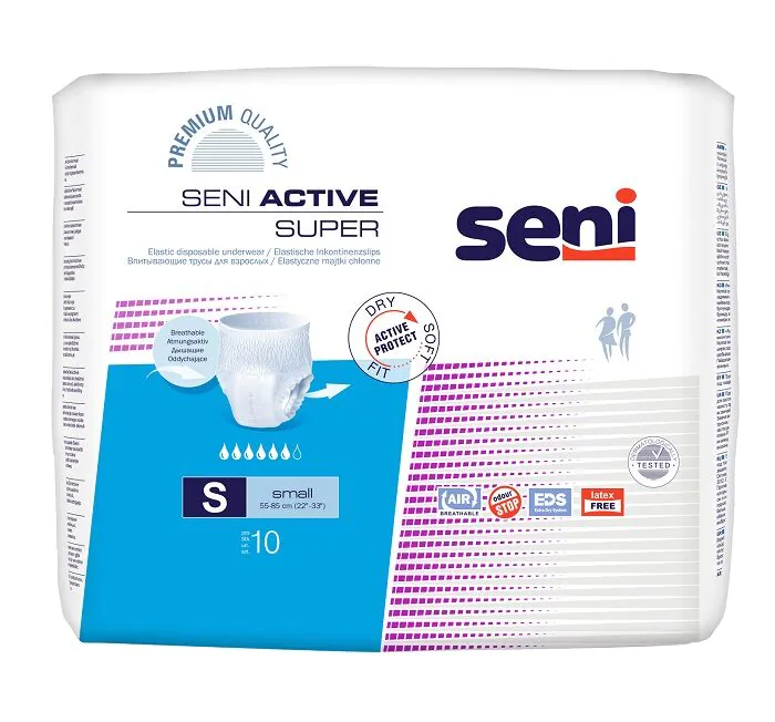 Seni Active itin elastingos sugeriančios kelnaitės, 55–85 cm, mažos