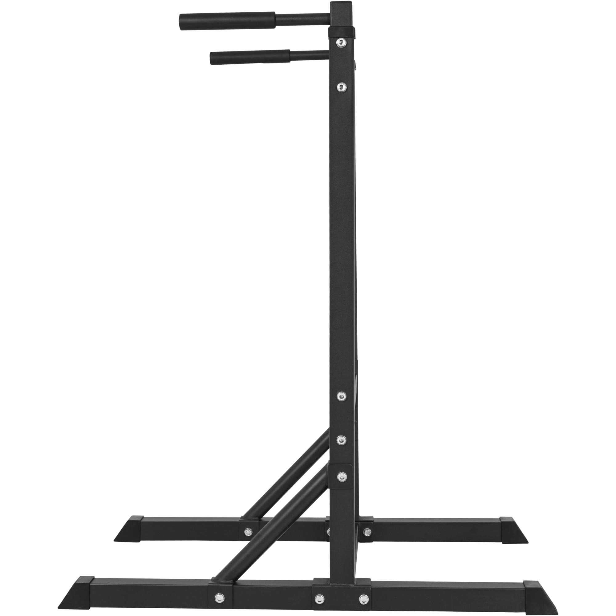 GORILLA SPORTS Kraftstation Dip Station - 98x65x125cm, bis 150kg, Stahl, Schwarz/Weiß - Dip Barren