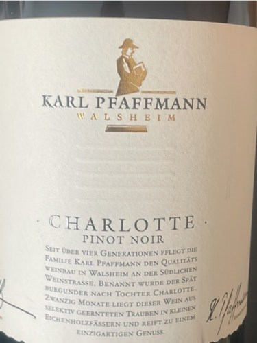 Karl PfaffmannCharlotte Grand Réserve Pinot Noir 2018