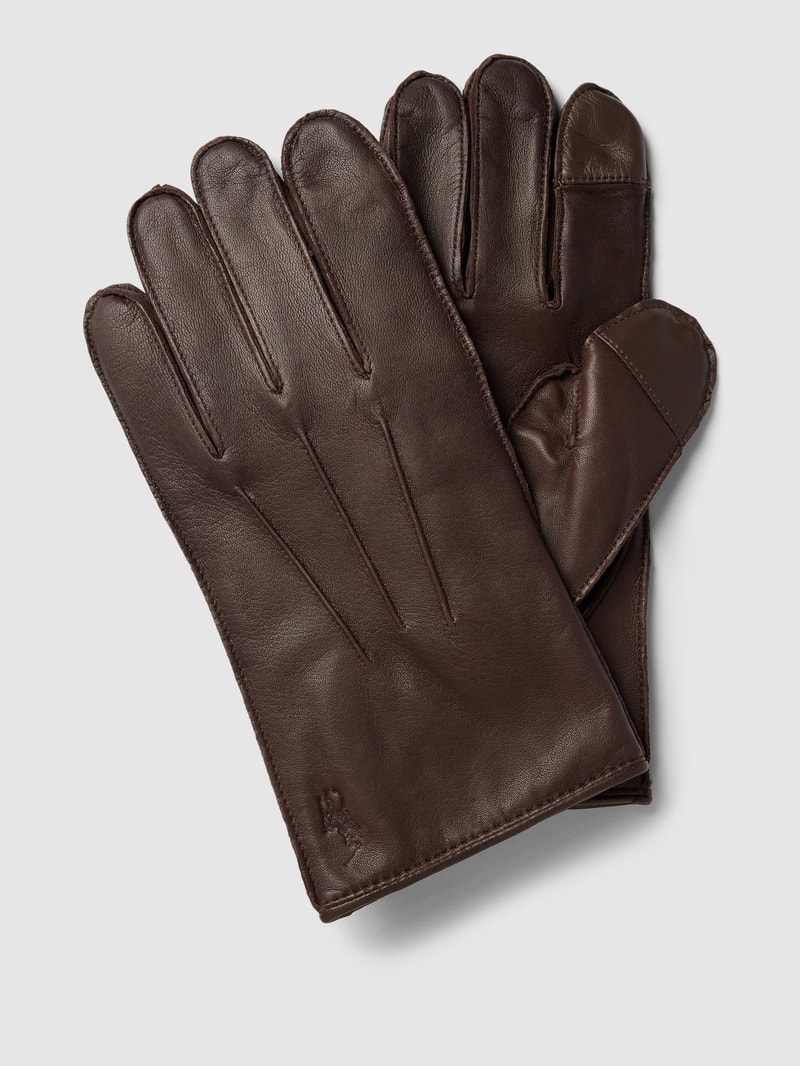 Handschuhe aus Leder in schwarz