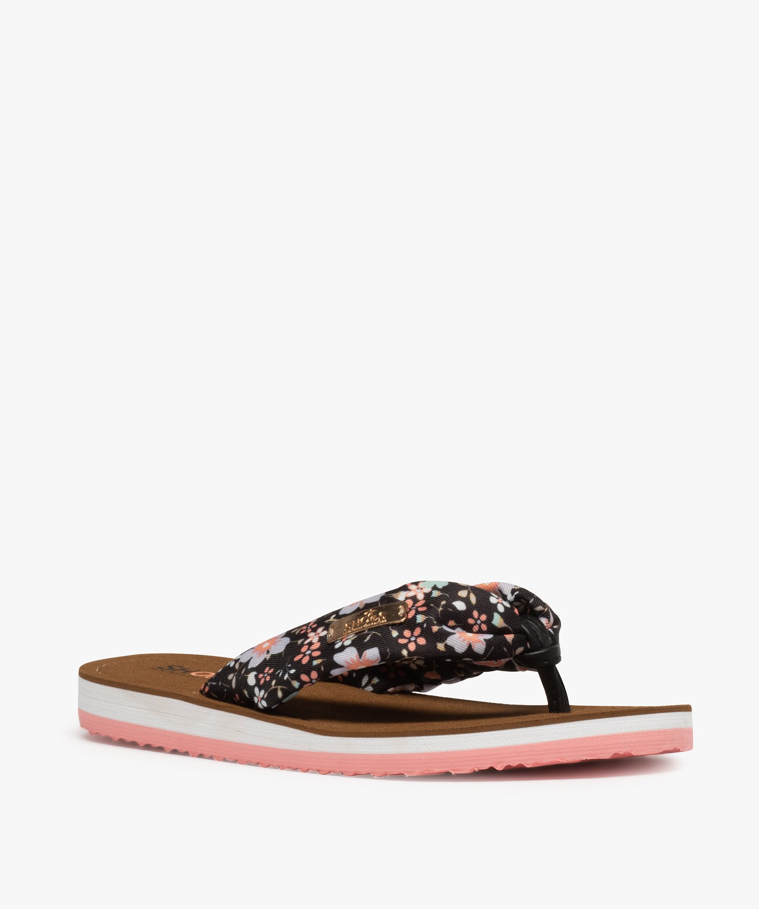Tongs femme dessus drapé en tissu – Shoes by LTDC noir | GEMO