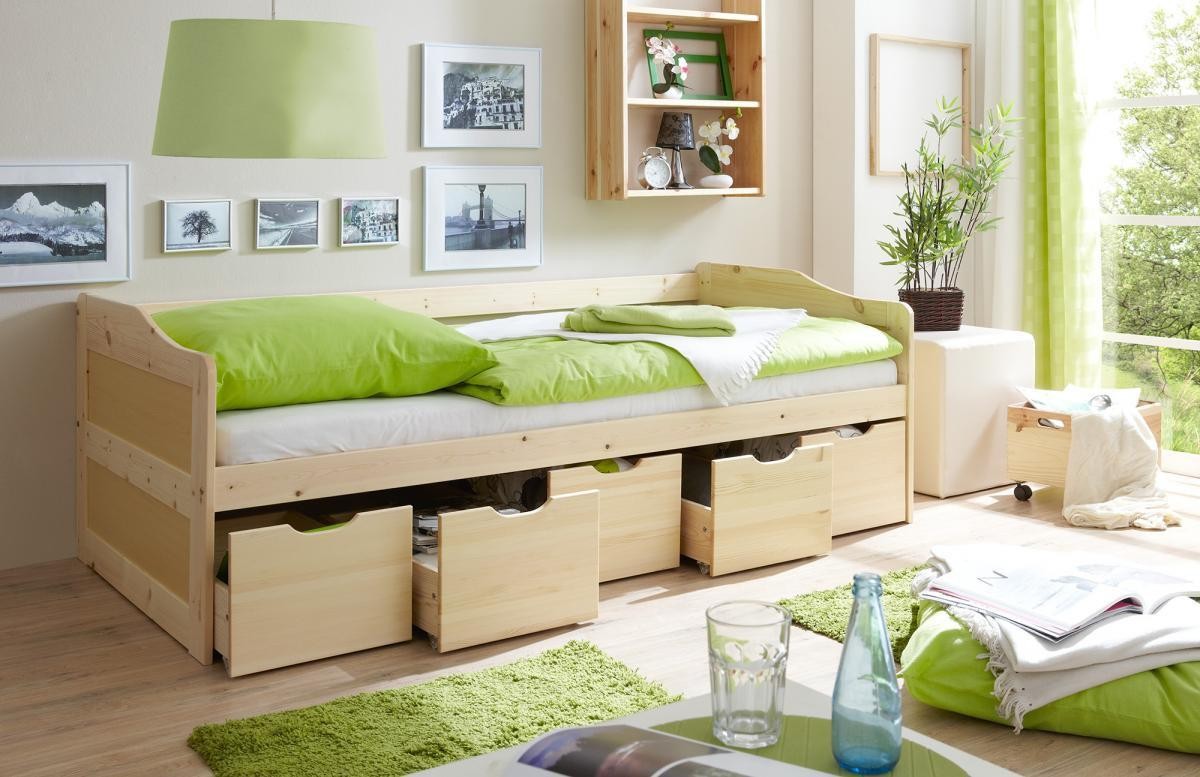 Ticaa Sofabett mit Schubkästen 