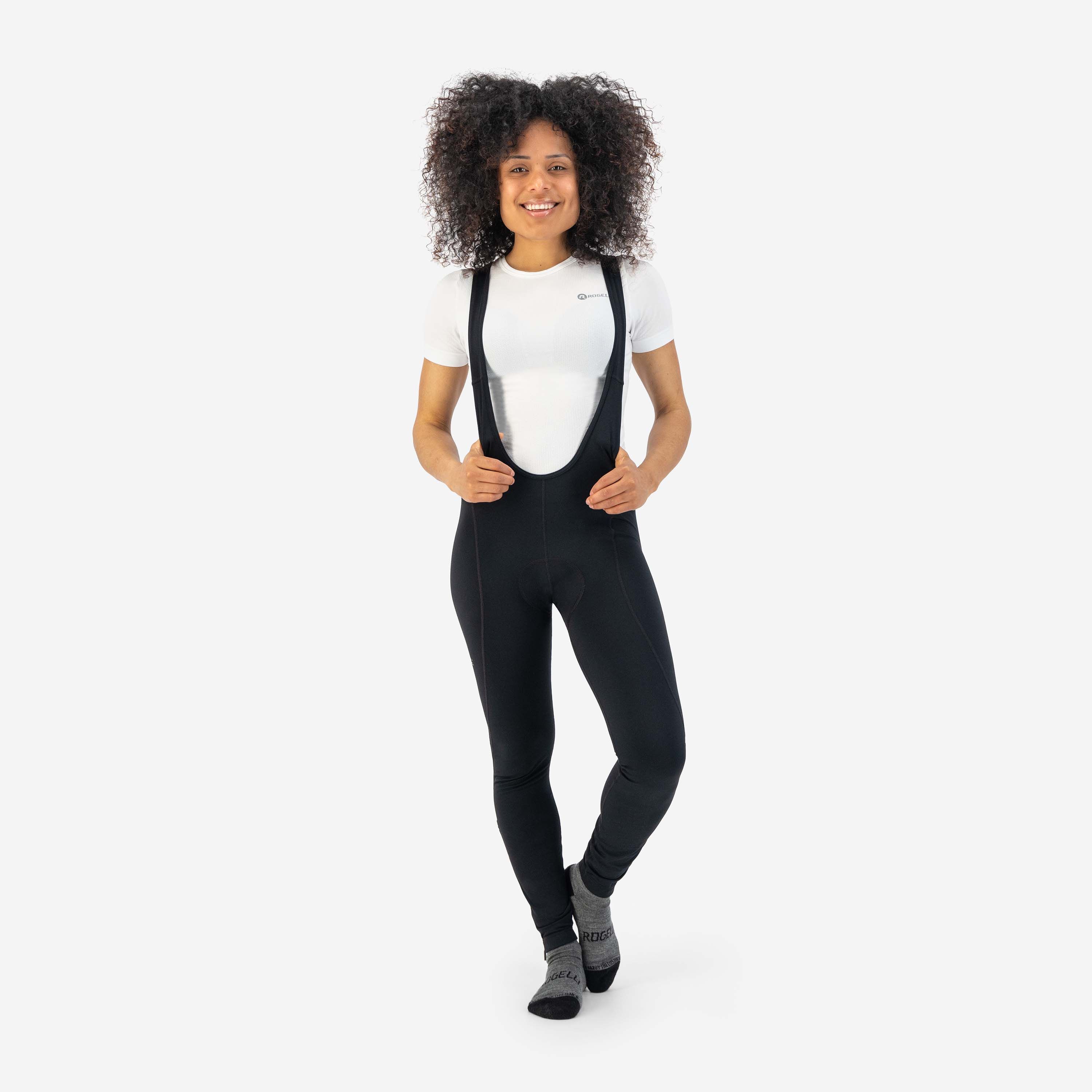 Rogelli Core Black Damen lange Radhose mit Träger