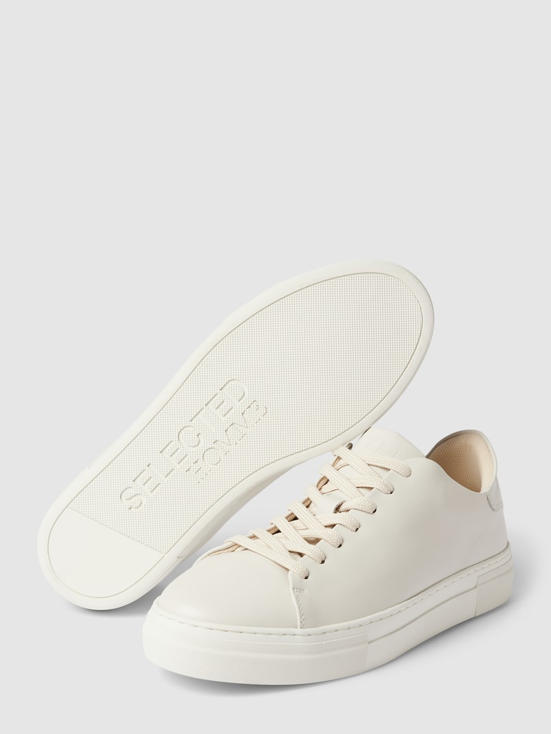 Sneaker aus echtem Leder Modell 'DAVID' in offwhite