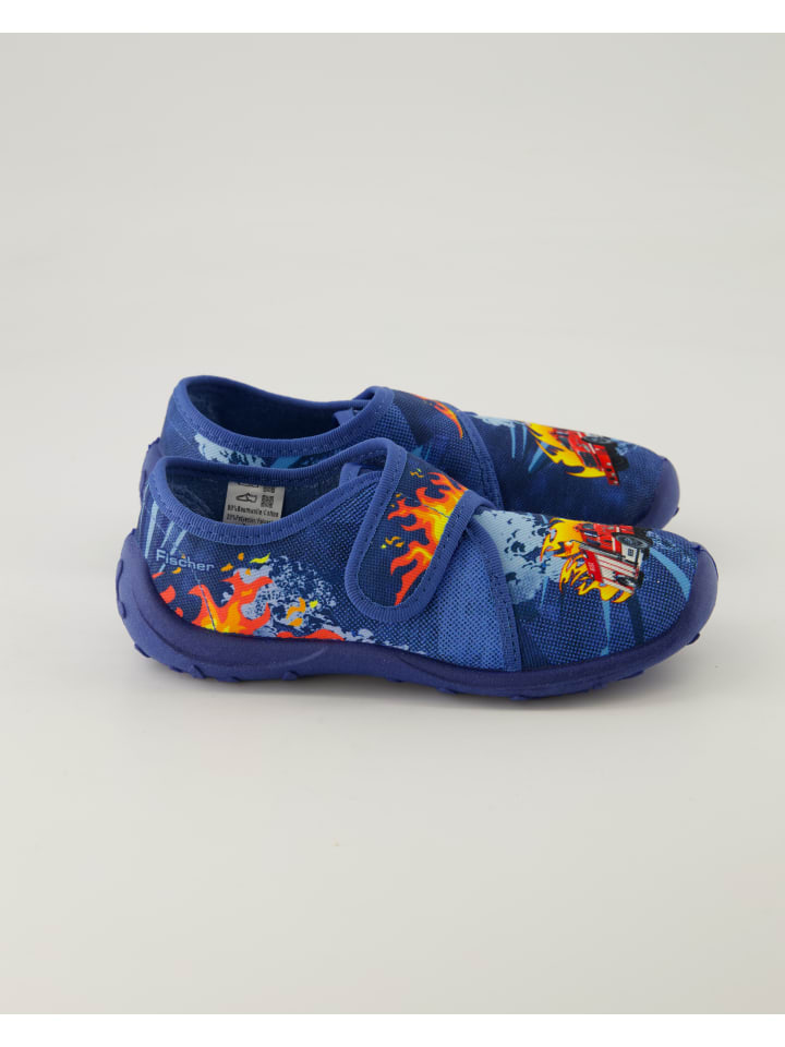 Fischer Hausschuhe in Blau günstig kaufen