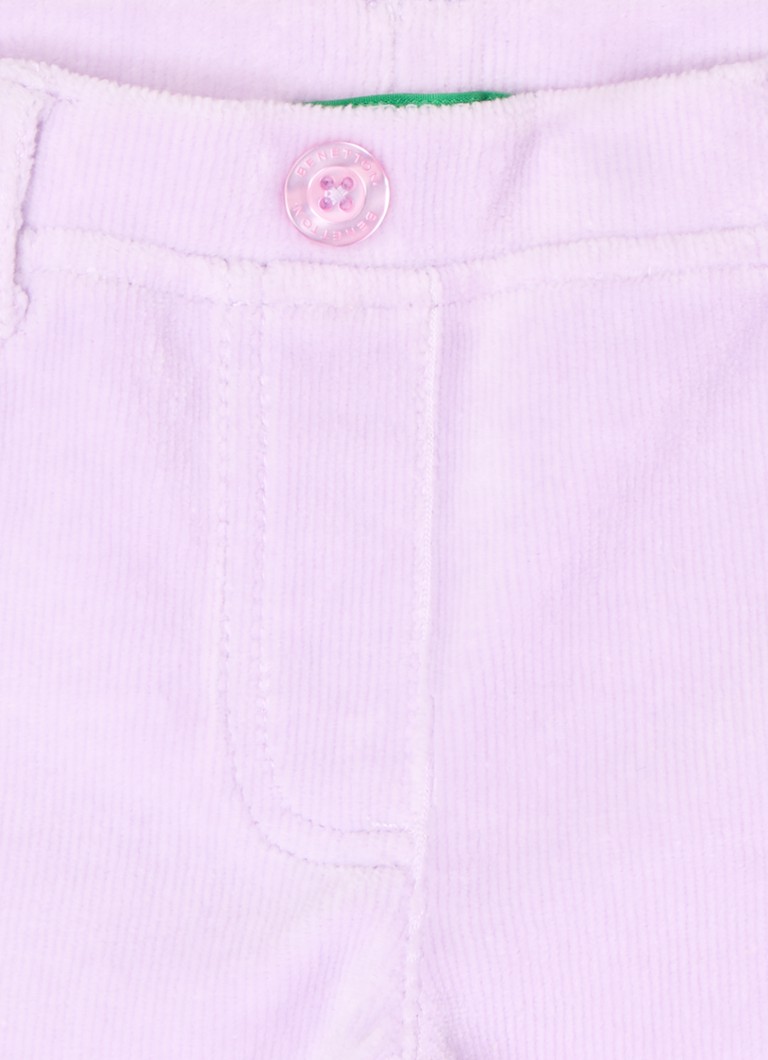 Pantaloni Benetton slim fit din catifea reiată