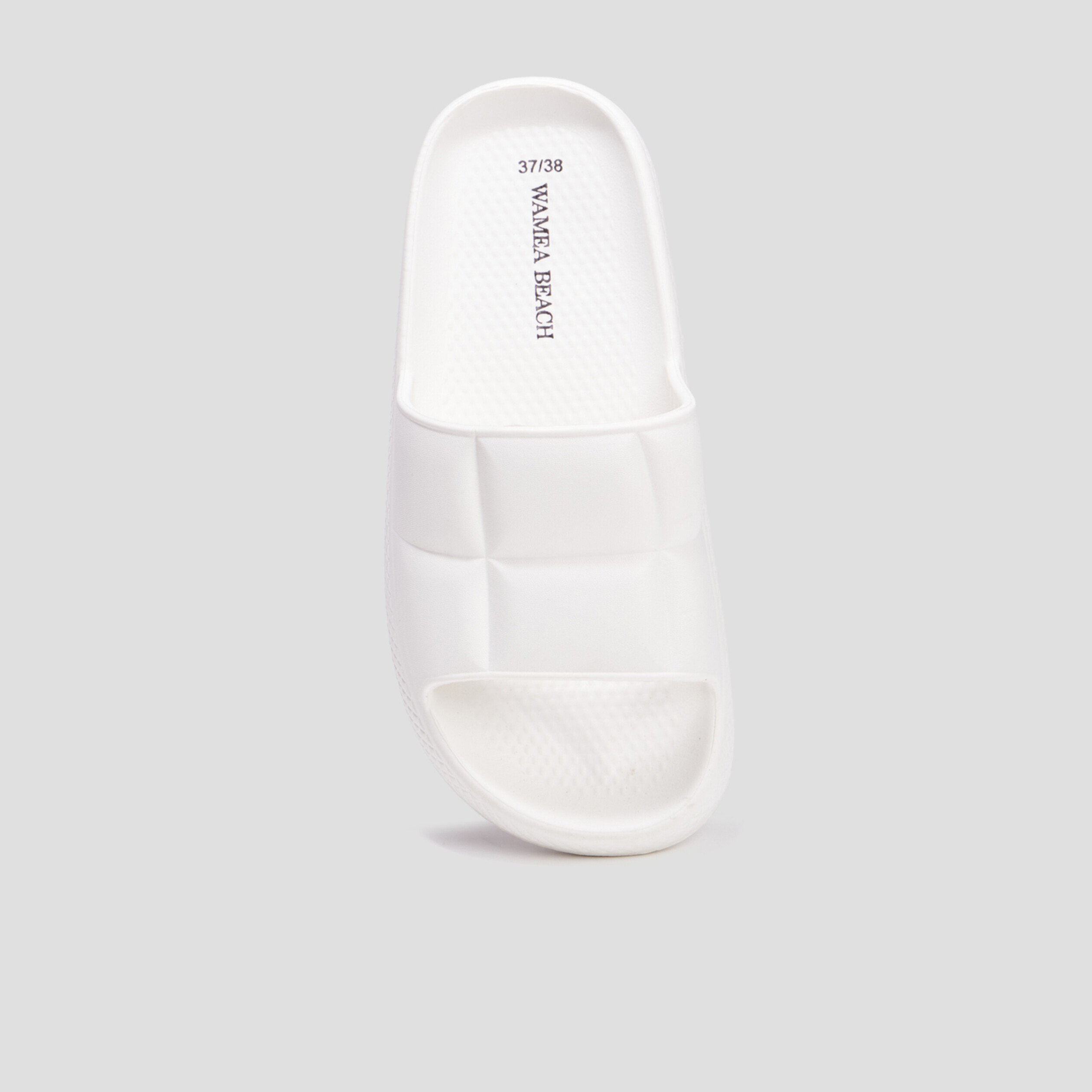 Mules compensées matelassés Wamea Beach blanc femme | La Halle