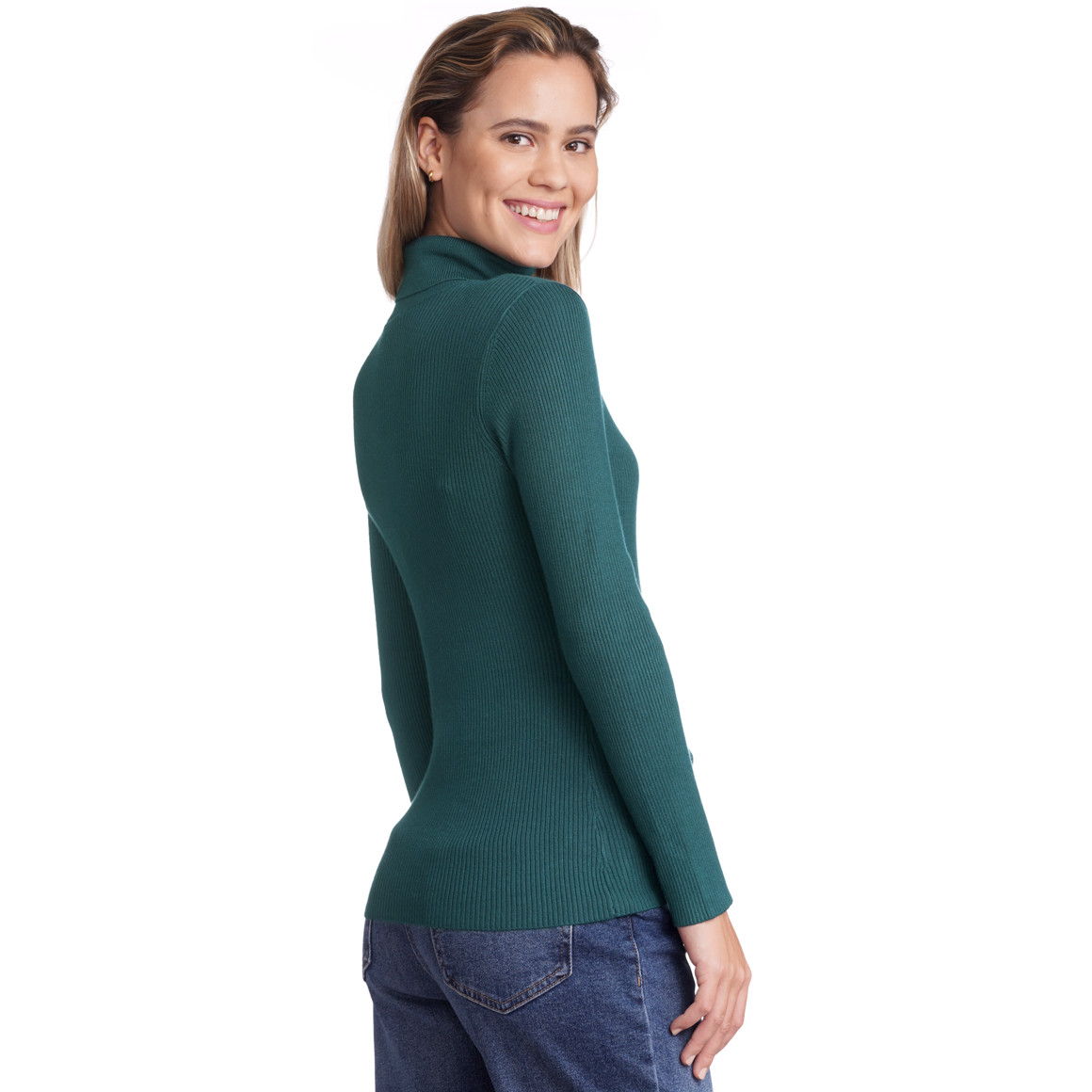 Damen Rollkragenpullover gerippt