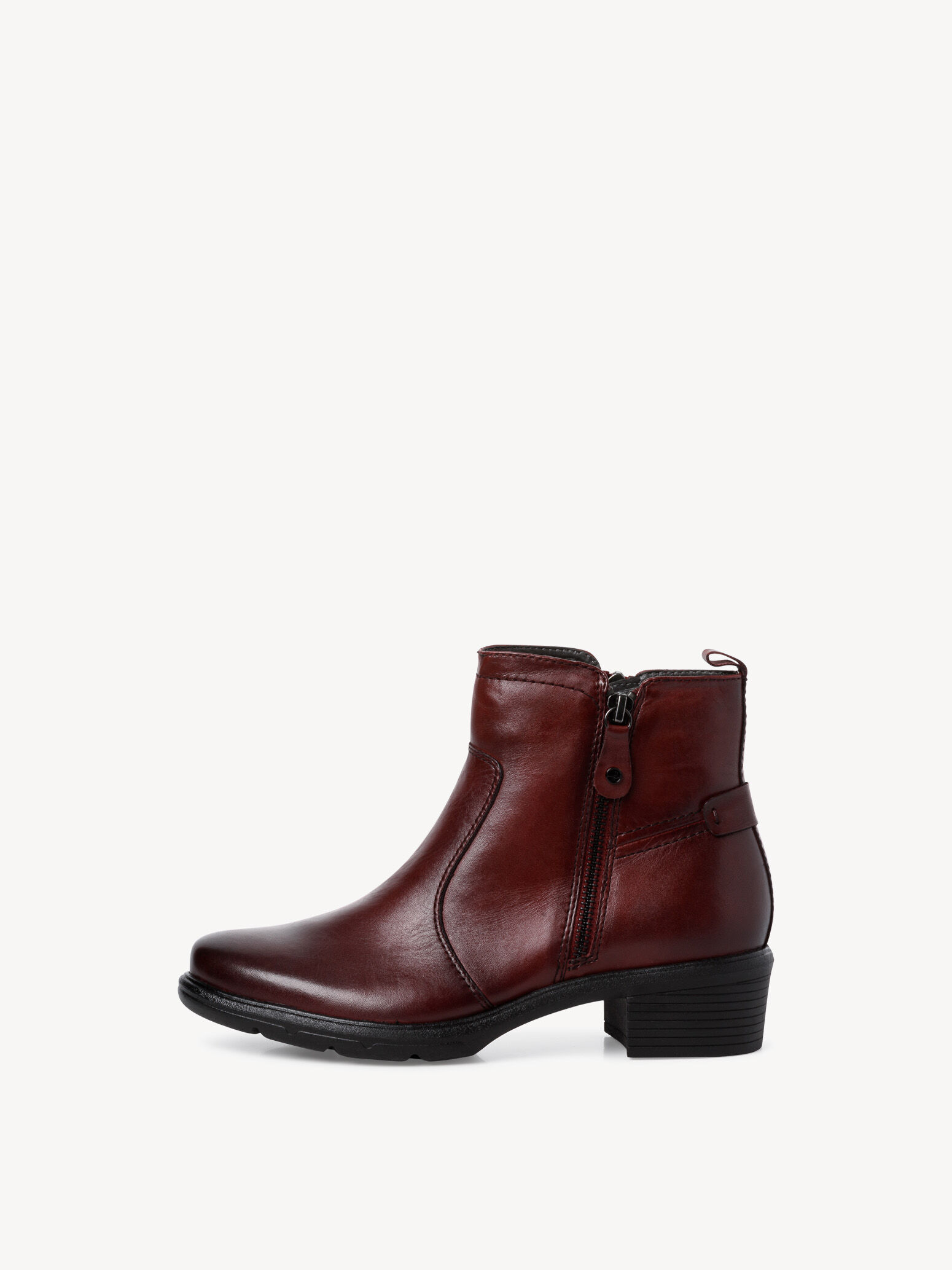 Bottine en cuir - rouge