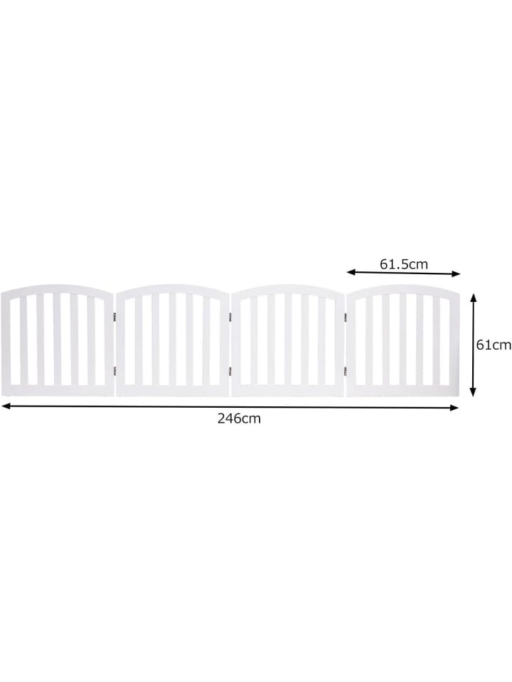COSTWAY 4 tlg. Absperrgitter Hunde 61cm in Weiß günstig kaufen onesize
