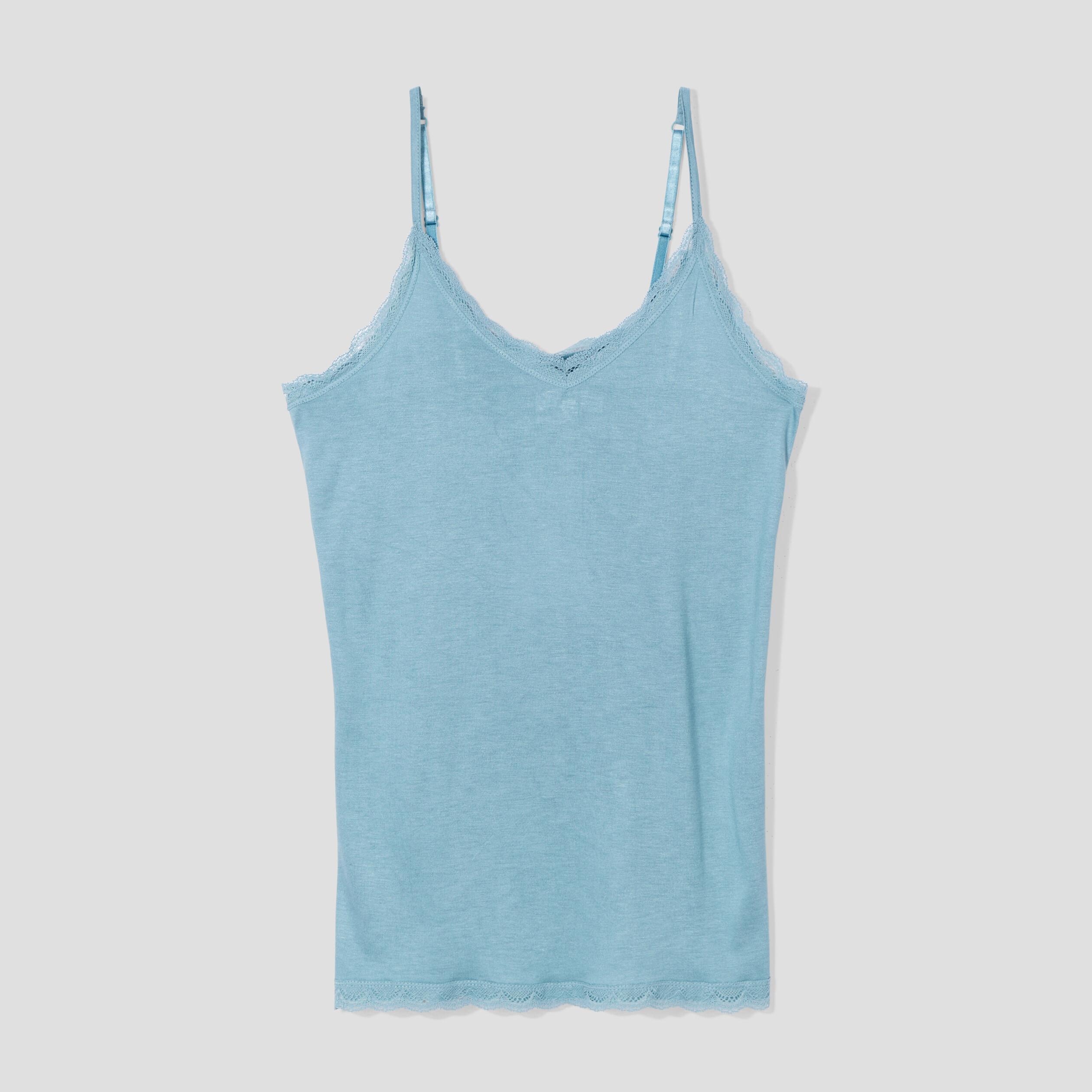 Haut de pyjama débardeur col V bleu gris femme | La Halle