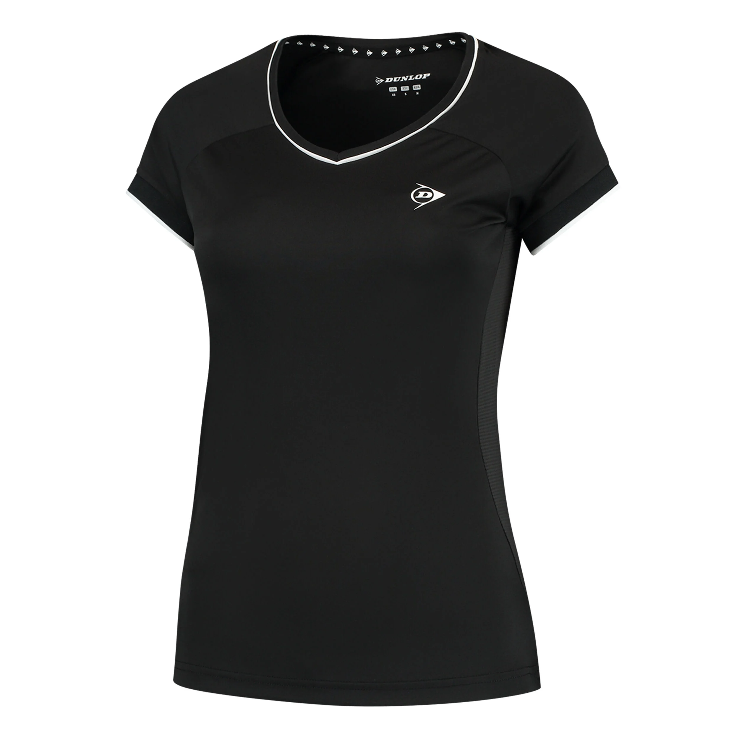 Crew T-Shirt Mädchen - Schwarz, Weiß