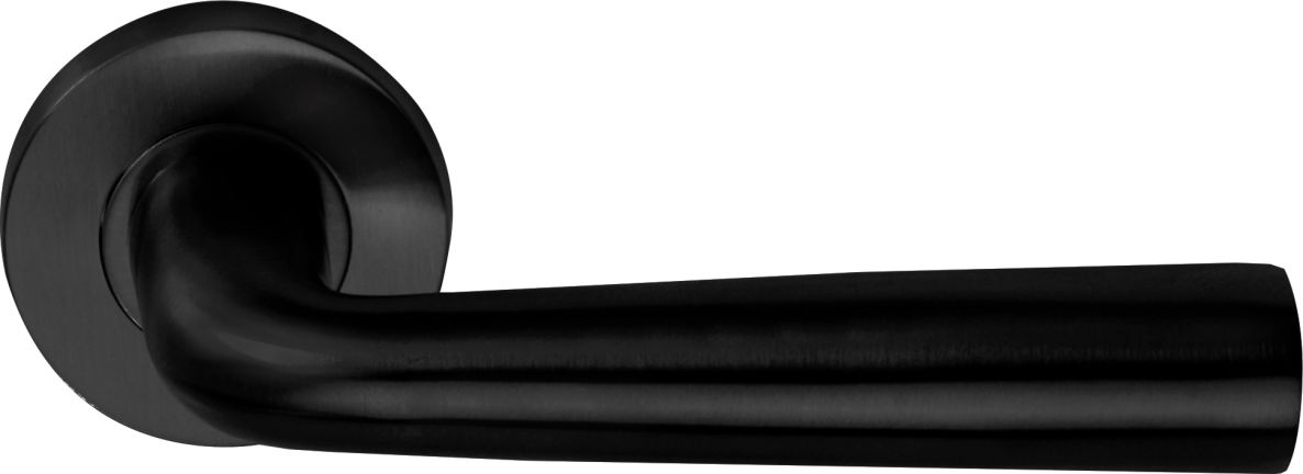 Formani 1501D353NMXX2 BASICS LB10H Hohltürgriff, gefedert auf Rosette, matt schwarz, links