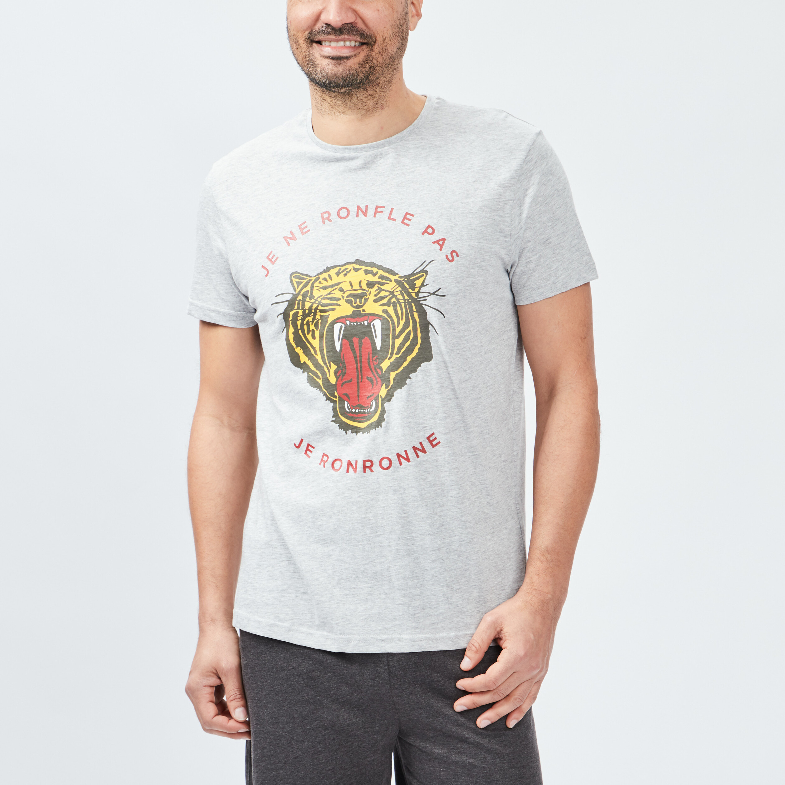 Ensemble pyjama 2 pièces gris homme | La Halle