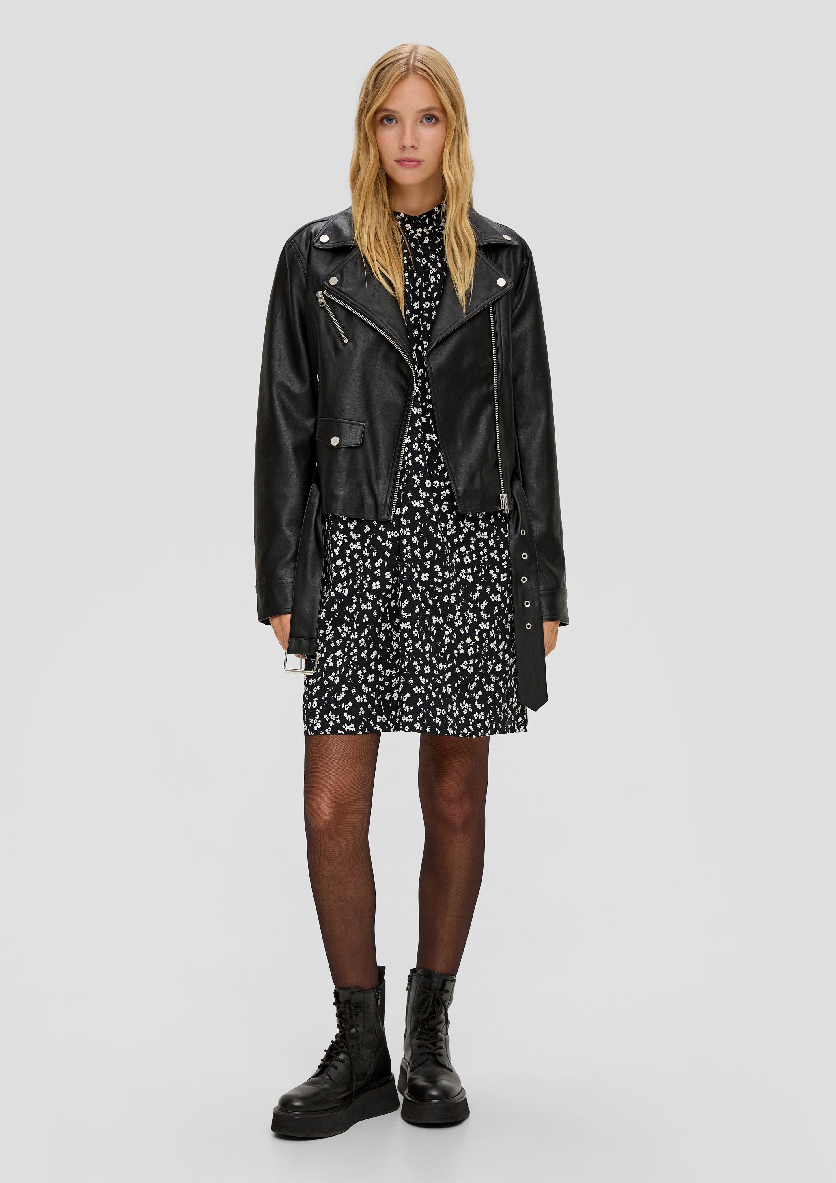 Crêpe-Kleid mit Raffung  2134678-99A6