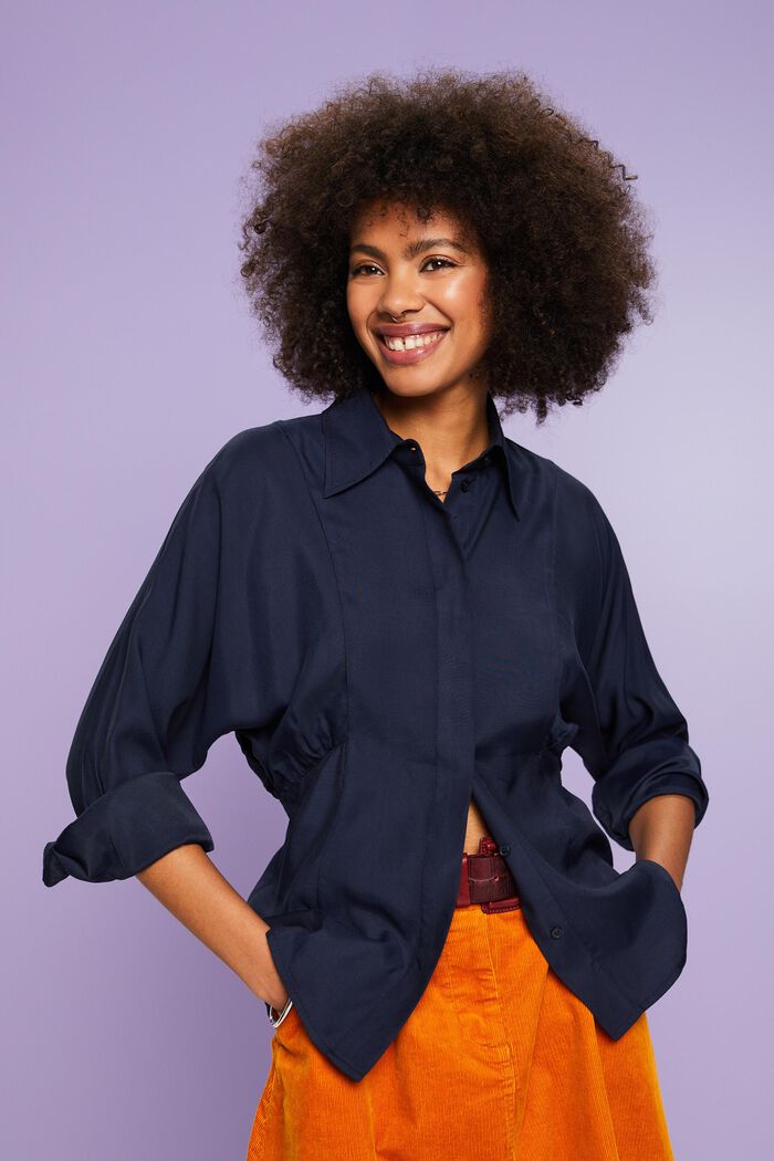 Bluse mit Fledermausärmeln, LENZING™ ECOVERO™