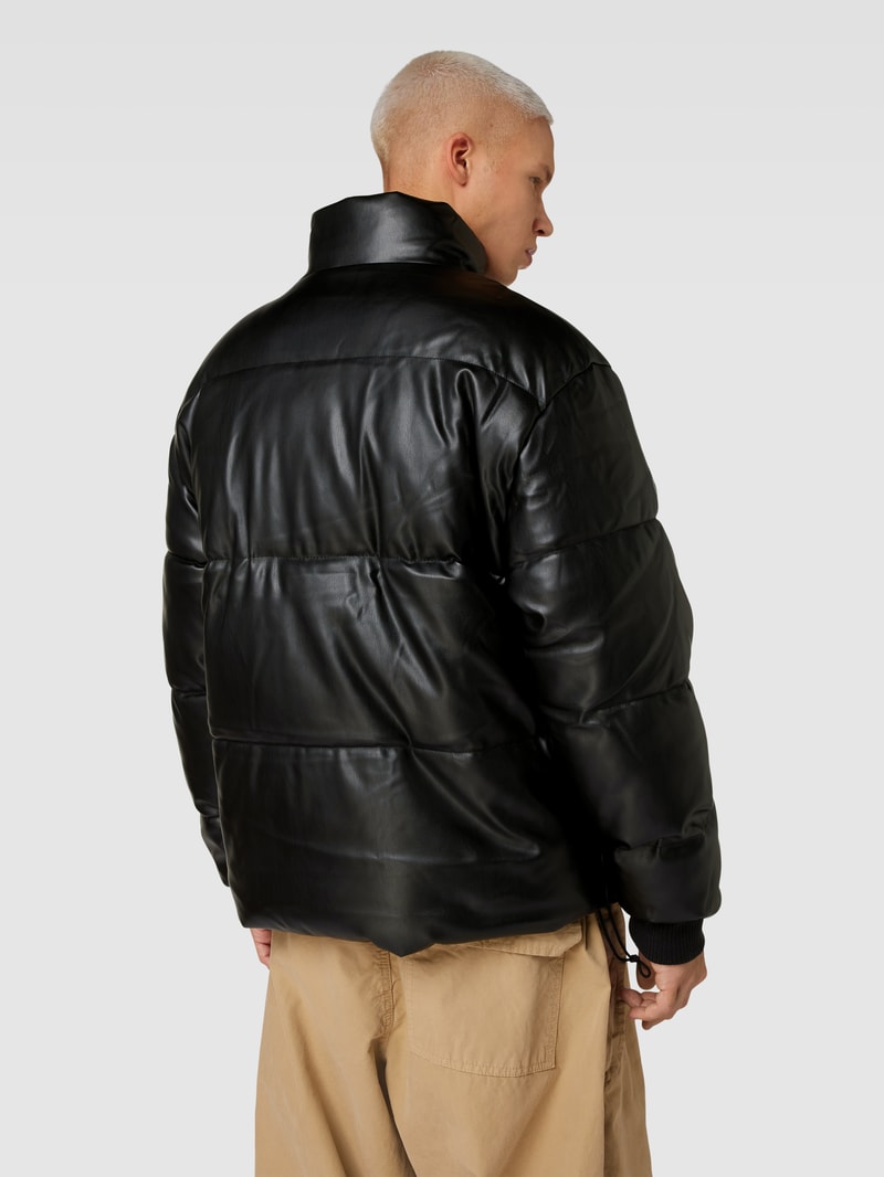 Steppjacke in Leder-Optik Modell 'SOLIN' in schwarz