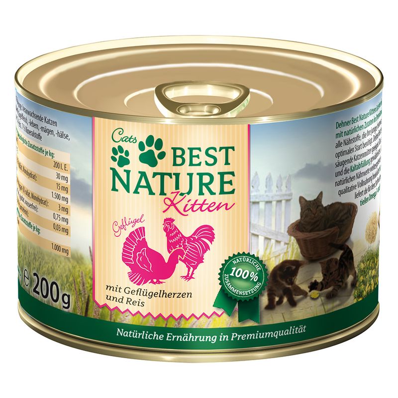Sparpaket Best Nature Kitten 12 x 200 g zu TOP-Preisen | bitiba %