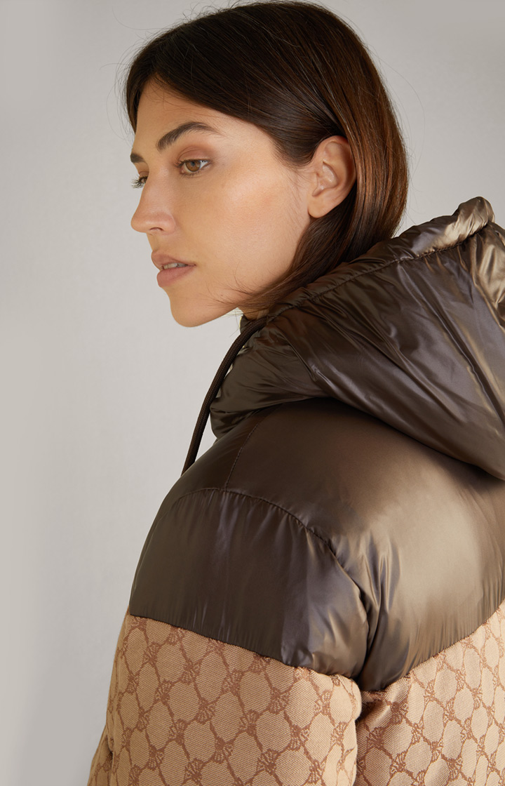 Jacquard-Jacke in Beige/Braun