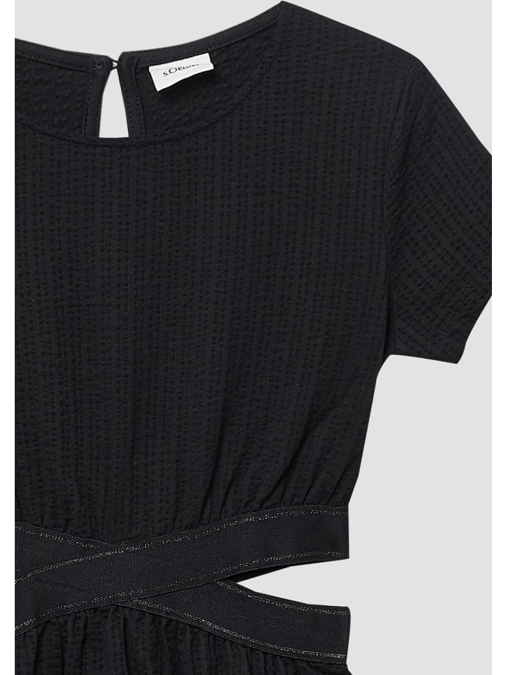 s.Oliver Kleid kurz in Schwarz günstig kaufen