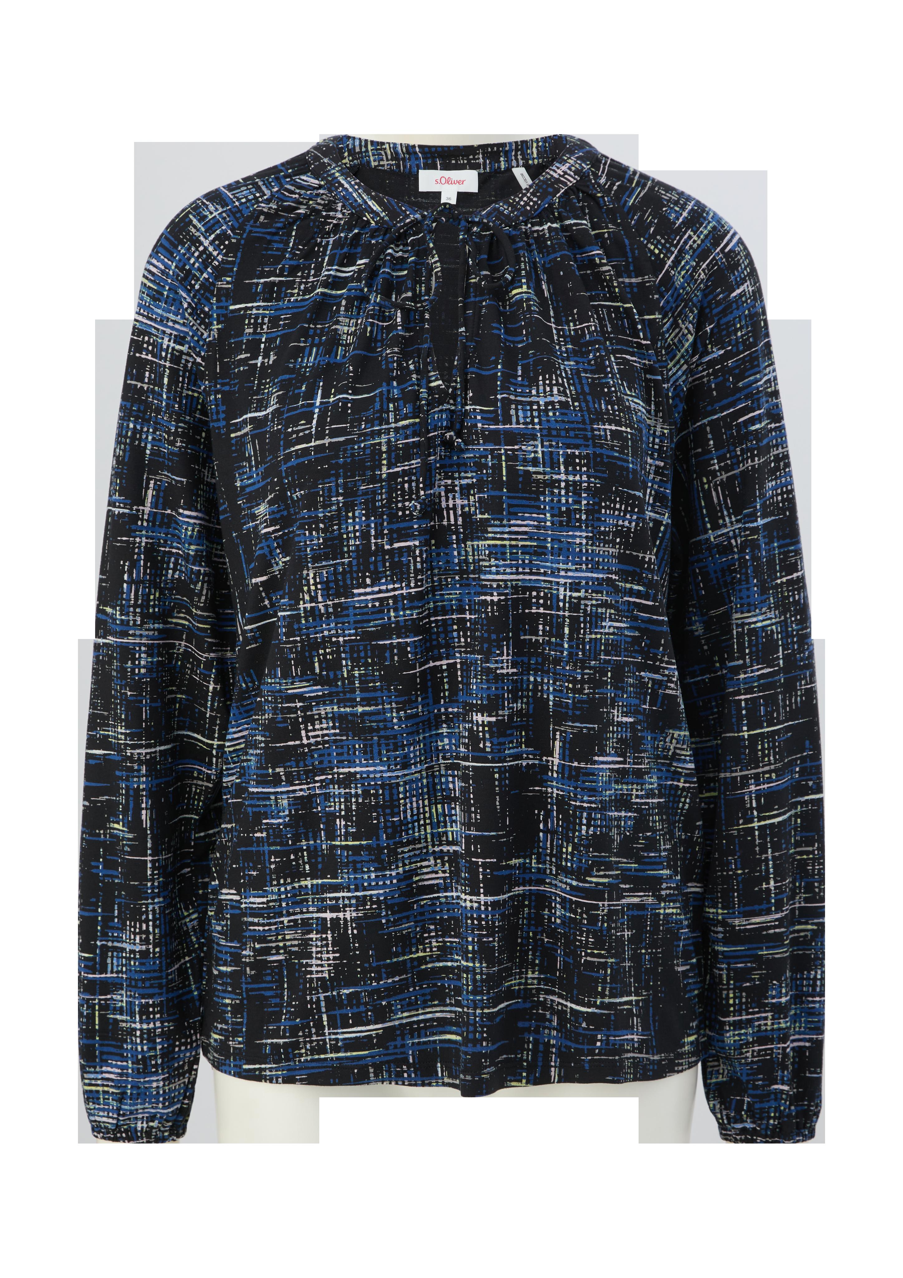 Jerseybluse mit Allover-Muster  2125376-99A0