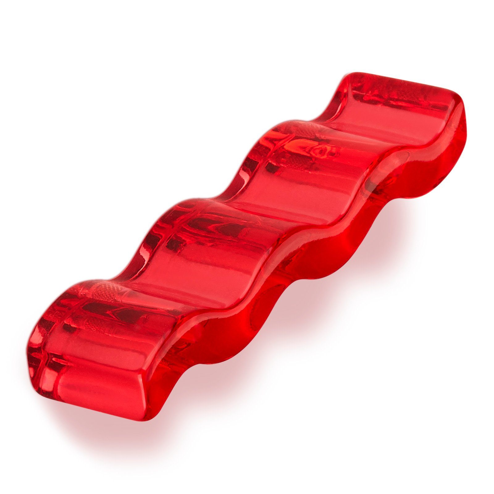 SO-TECH® Möbelgriff Designgriff SW68 BA 64 mm kirschrot-transluzent rot transparent, Griff Schubladengriff incl. Schrauben