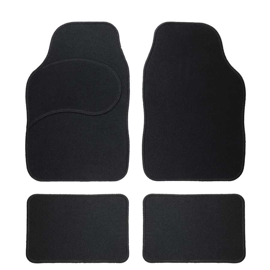 Textil-Fußmatten im 4-teiligen Set, universal, schwarz - ATU