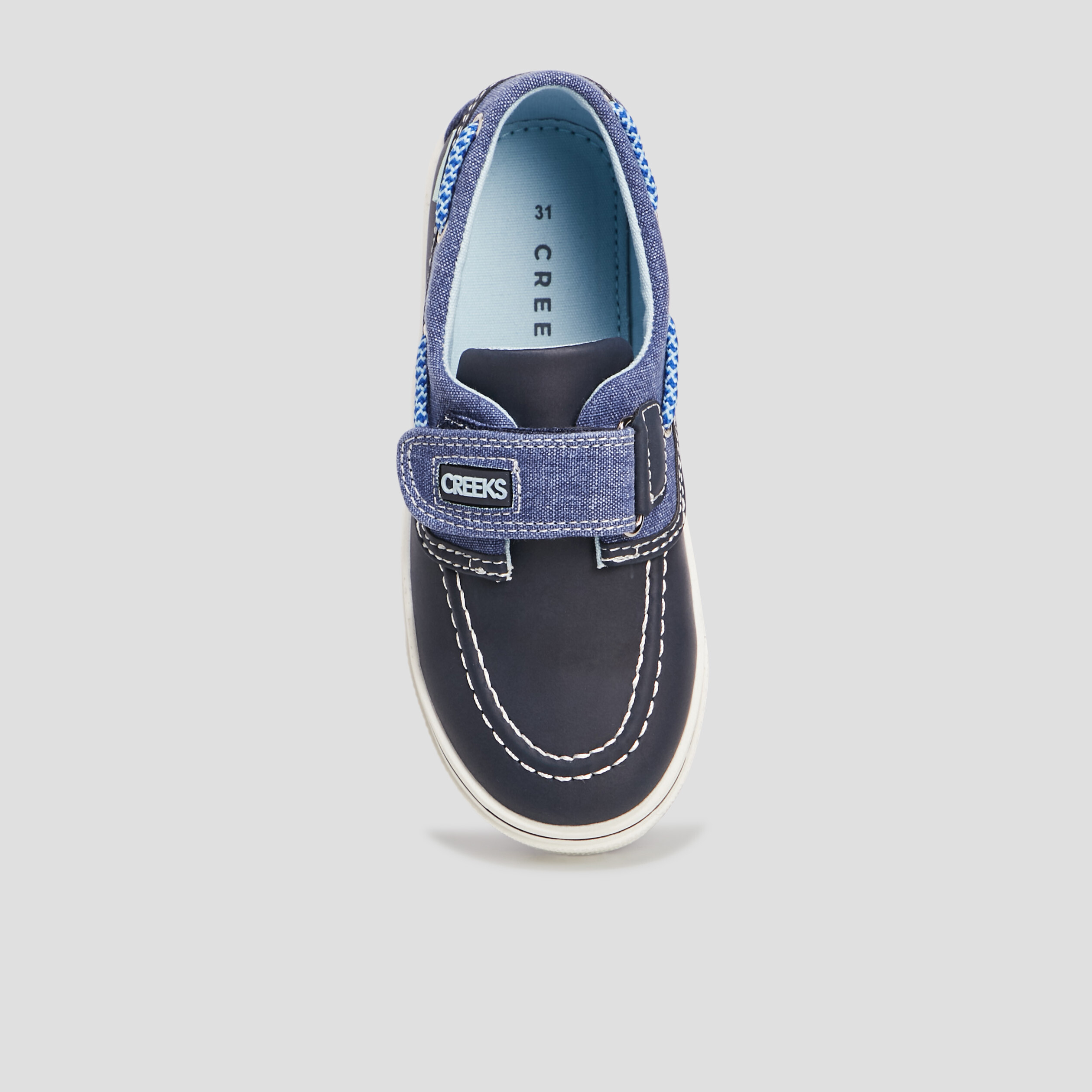 Chaussures en toile à scratch Creeks bleu garçon | La Halle