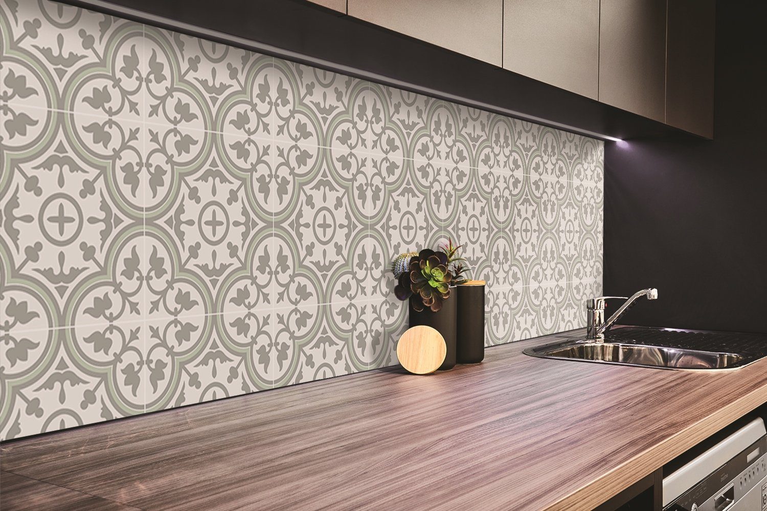 Tulup Spritzschutz Küchenrückwand Vinyl-Fliesen Selbstklebend Wandpaneele 100 cm x 50 cm, Selbstklebende, Wandaufkleber, Vinyl Spritzschutz