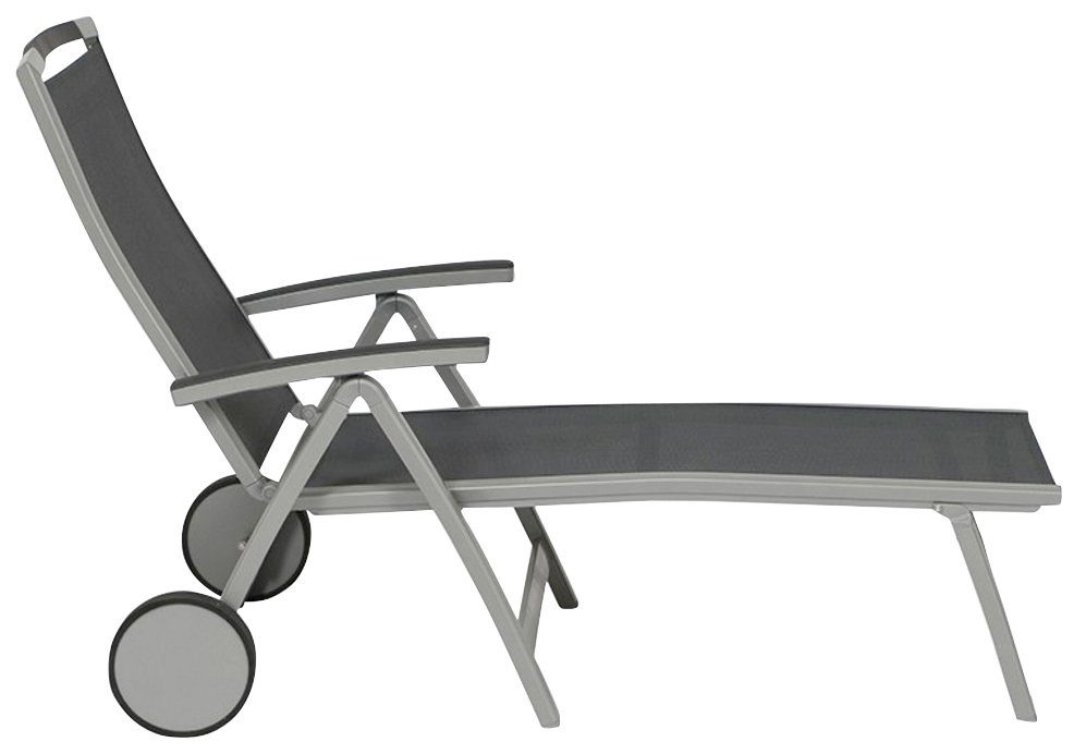 sieger EXKLUSIV Gartenliege Trento, Aluminium/Textil, verstellbar