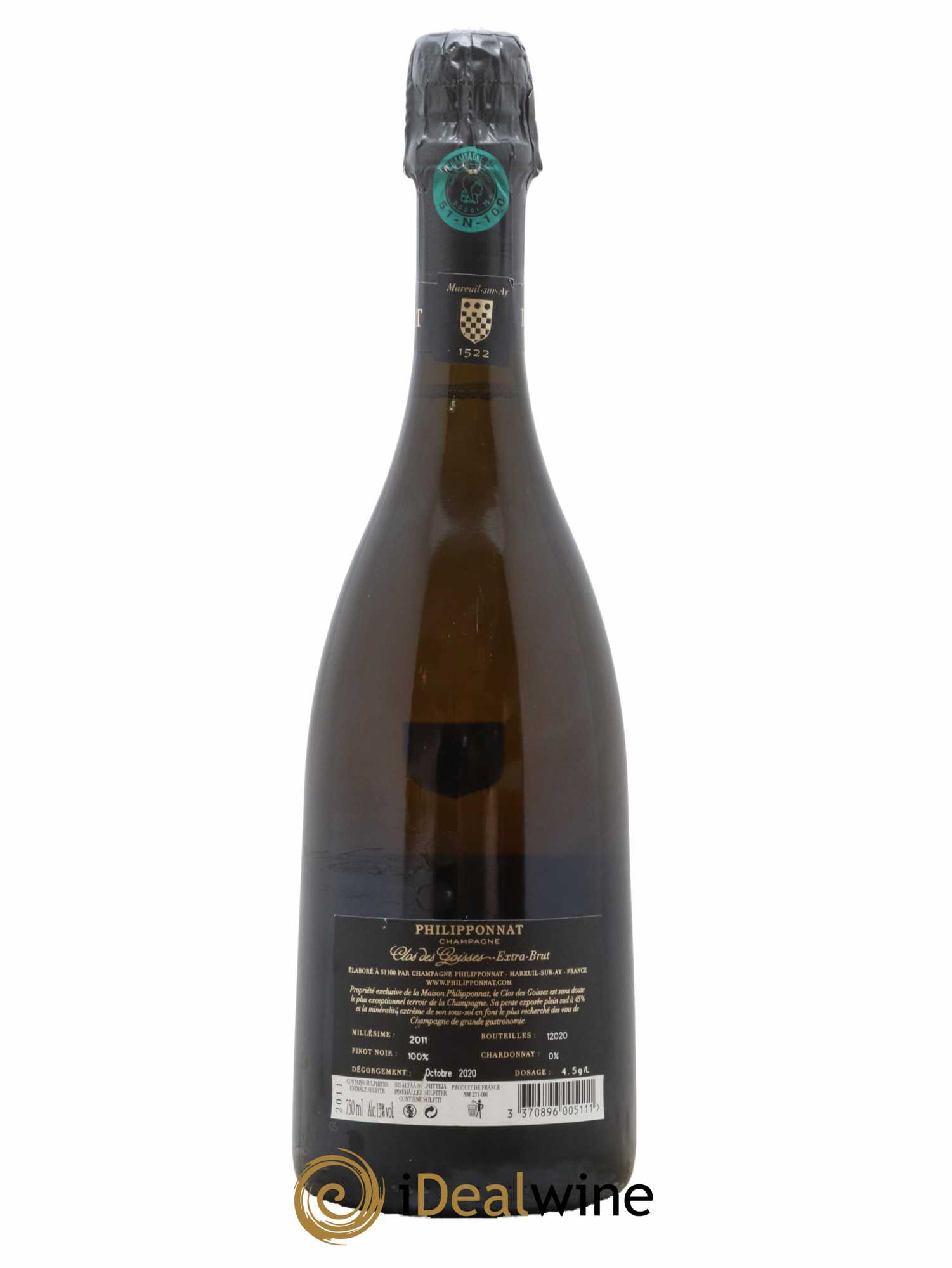 Clos des Goisses Philipponnat  2011 - Lot de 1 Bouteille