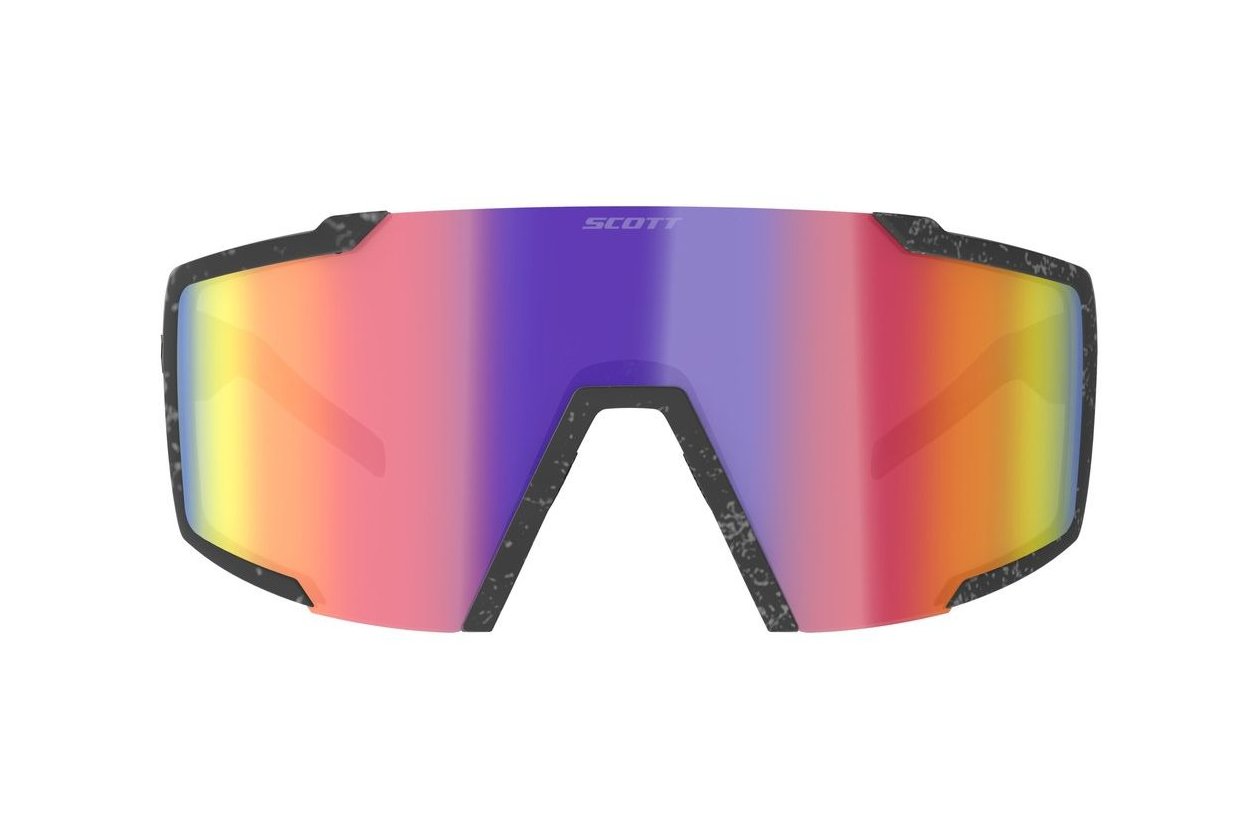 Scott Shield Compact Sonnenbrille marble black / teal chrome