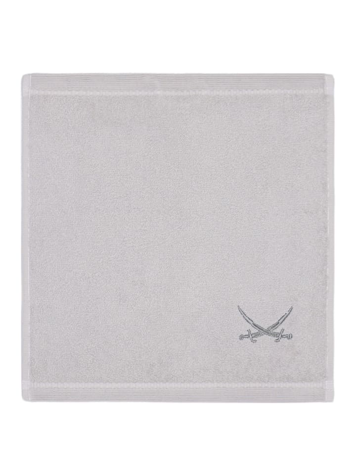 Sansibar Seiftuch 6er Set Frottier-Serie Classic, 30x30 cm in Silber günstig kaufen 30x30 cm