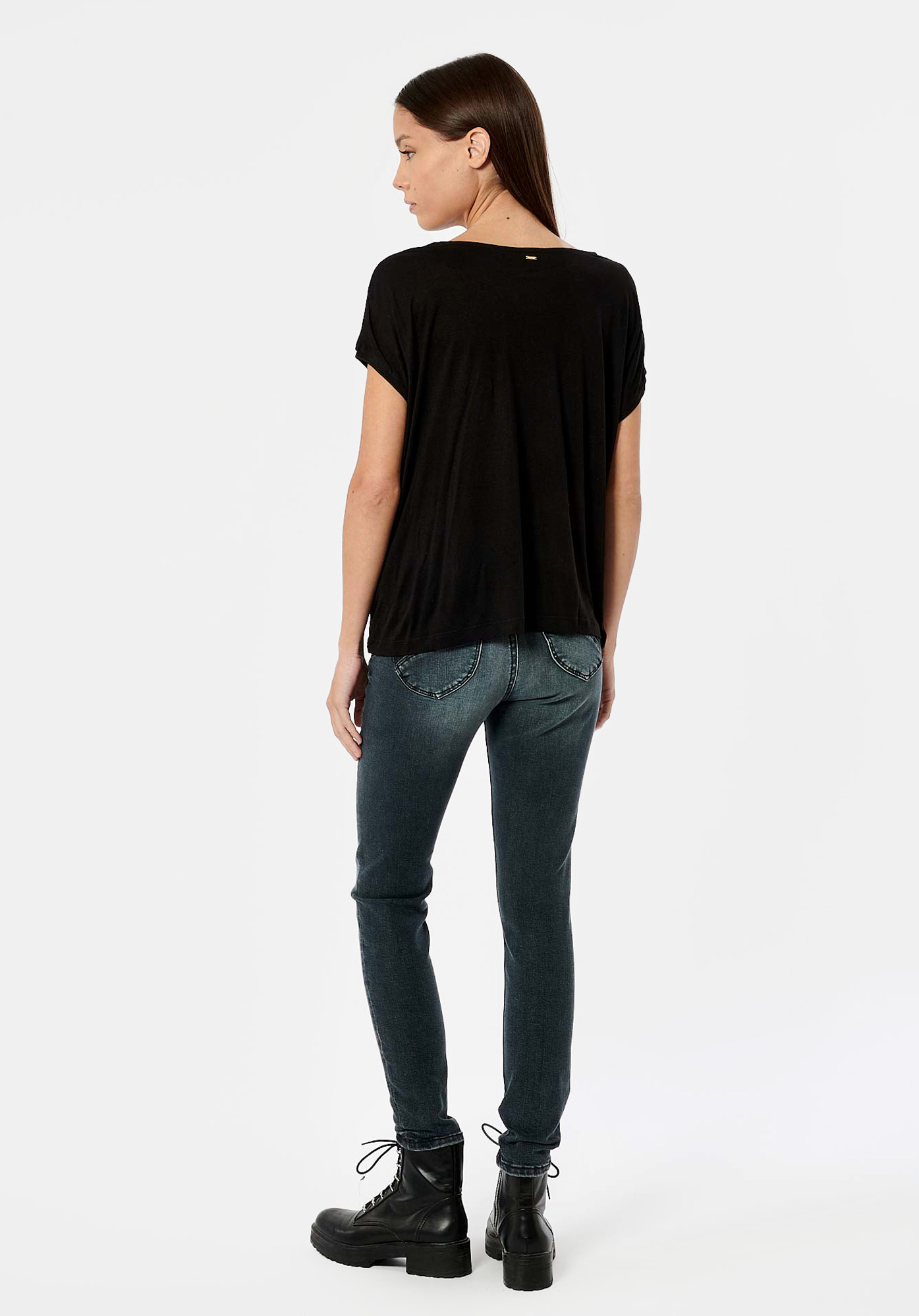 LOVY   T-shirt noir femme